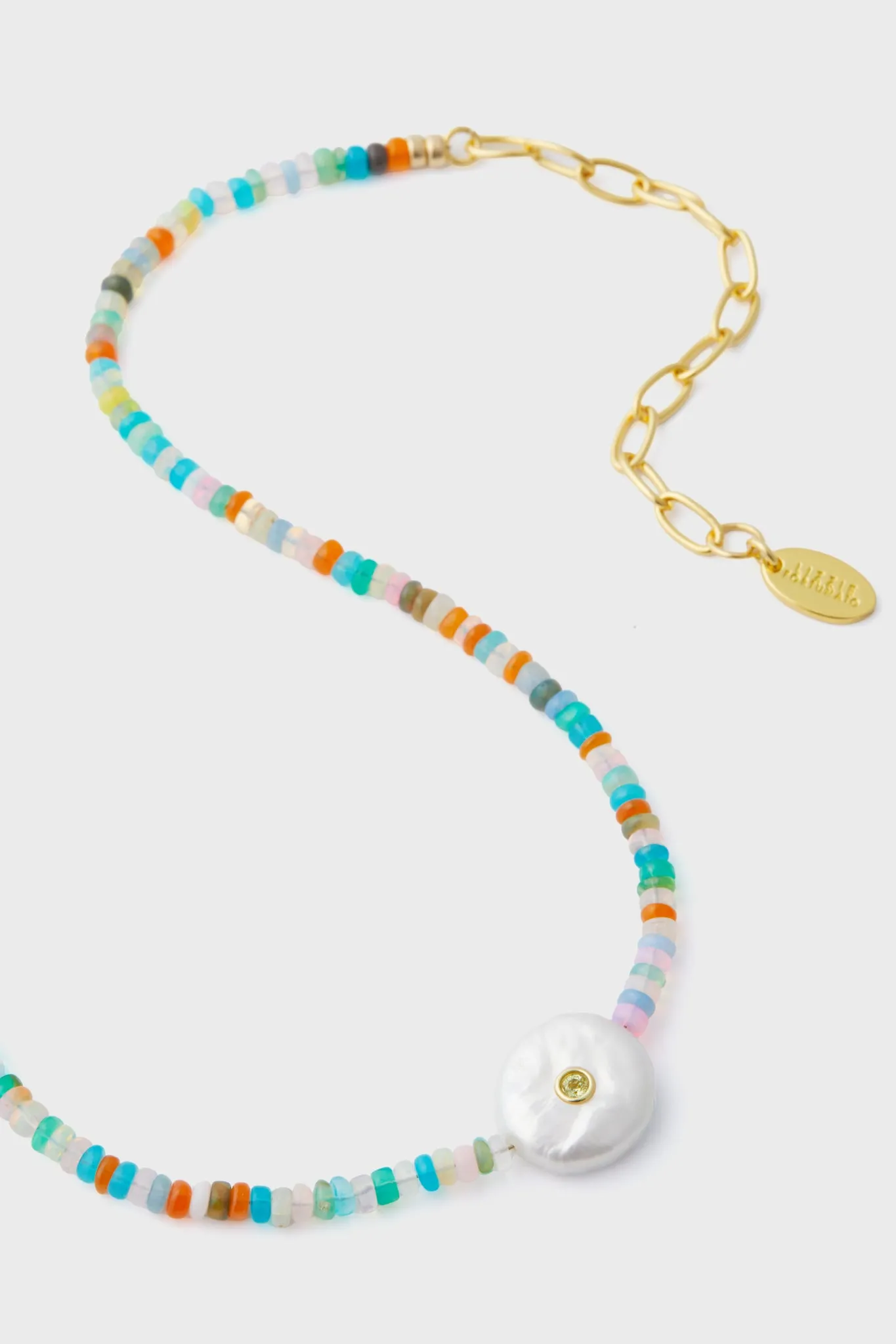 Multi Destination Necklace in Rainbow Opal sold by Tuckernuck product image thumbnail 3