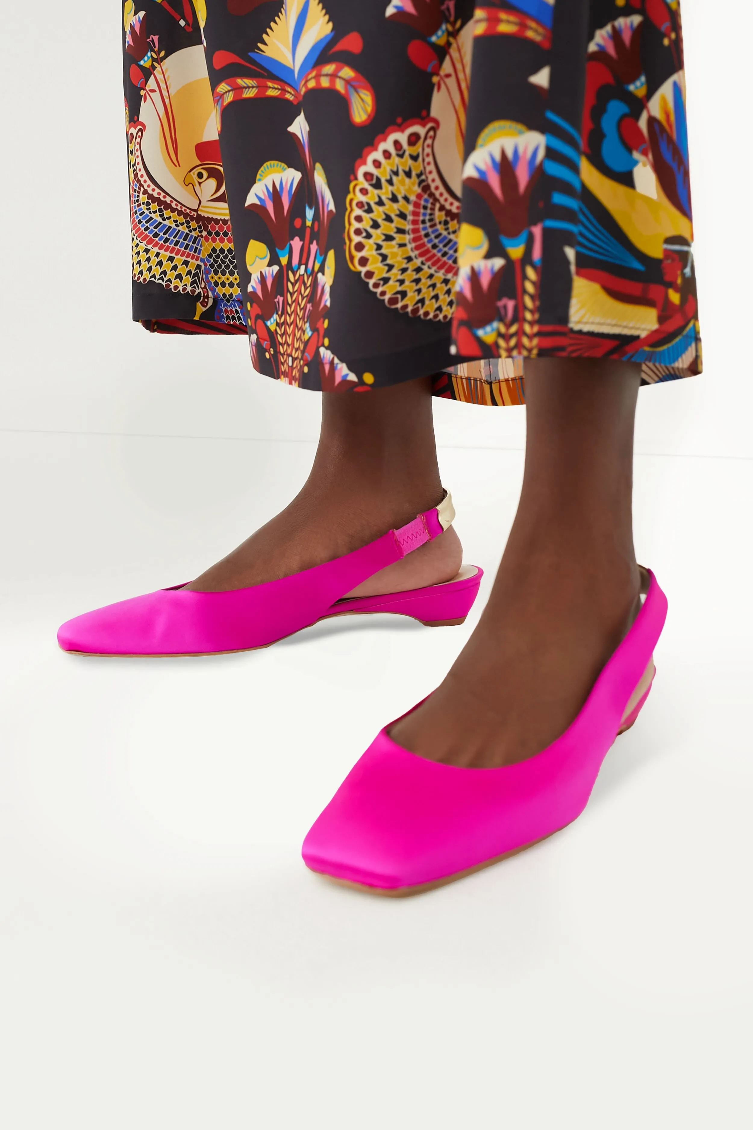 Pink Satin Olivia Slingback Flats sold by Tuckernuck product image thumbnail 2