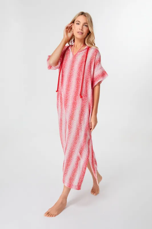 Speckled Pink Coral Easy Hooded Coverup sold by Tuckernuck