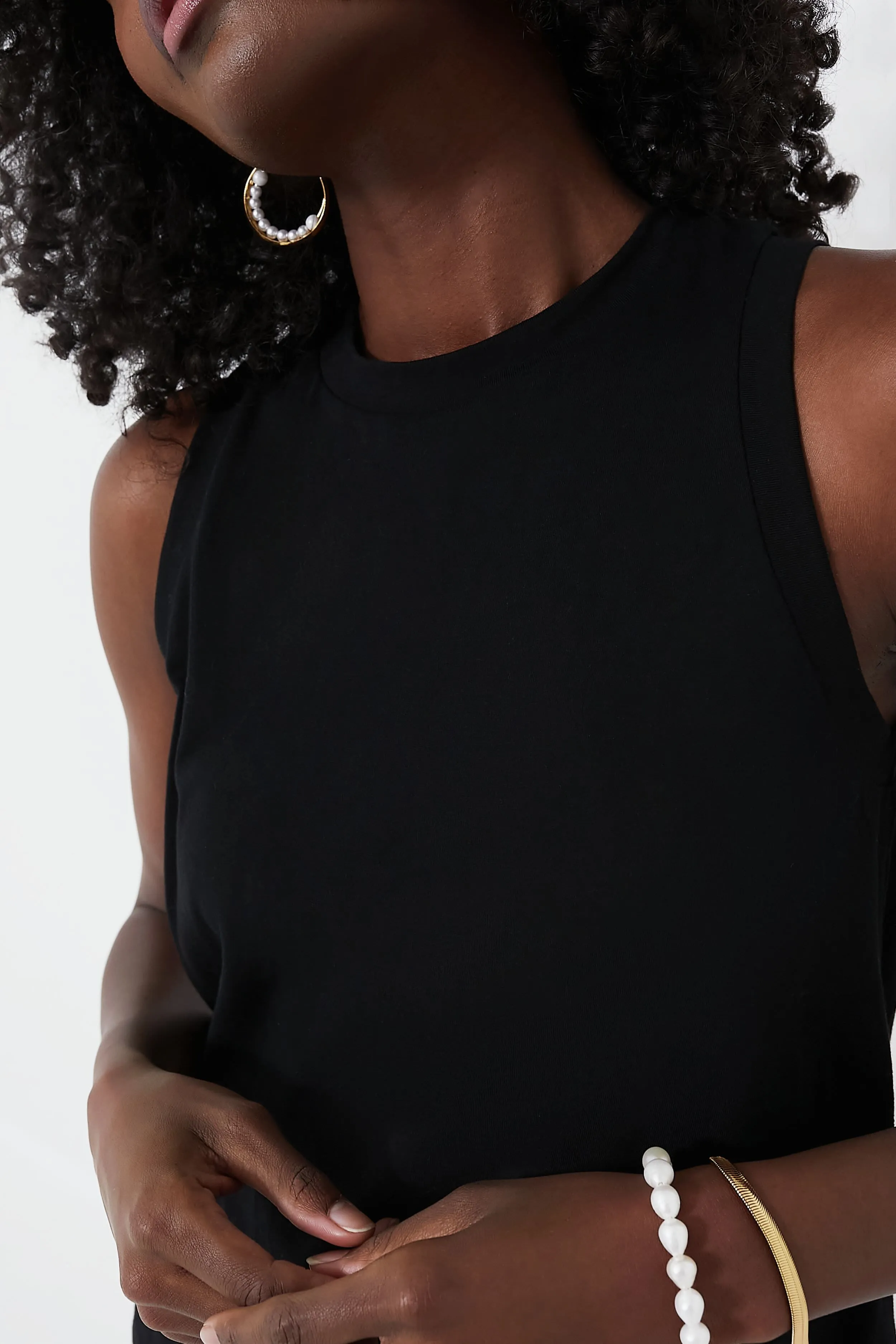 Black Anthos Cotton Tank sold by Tuckernuck product image thumbnail 5