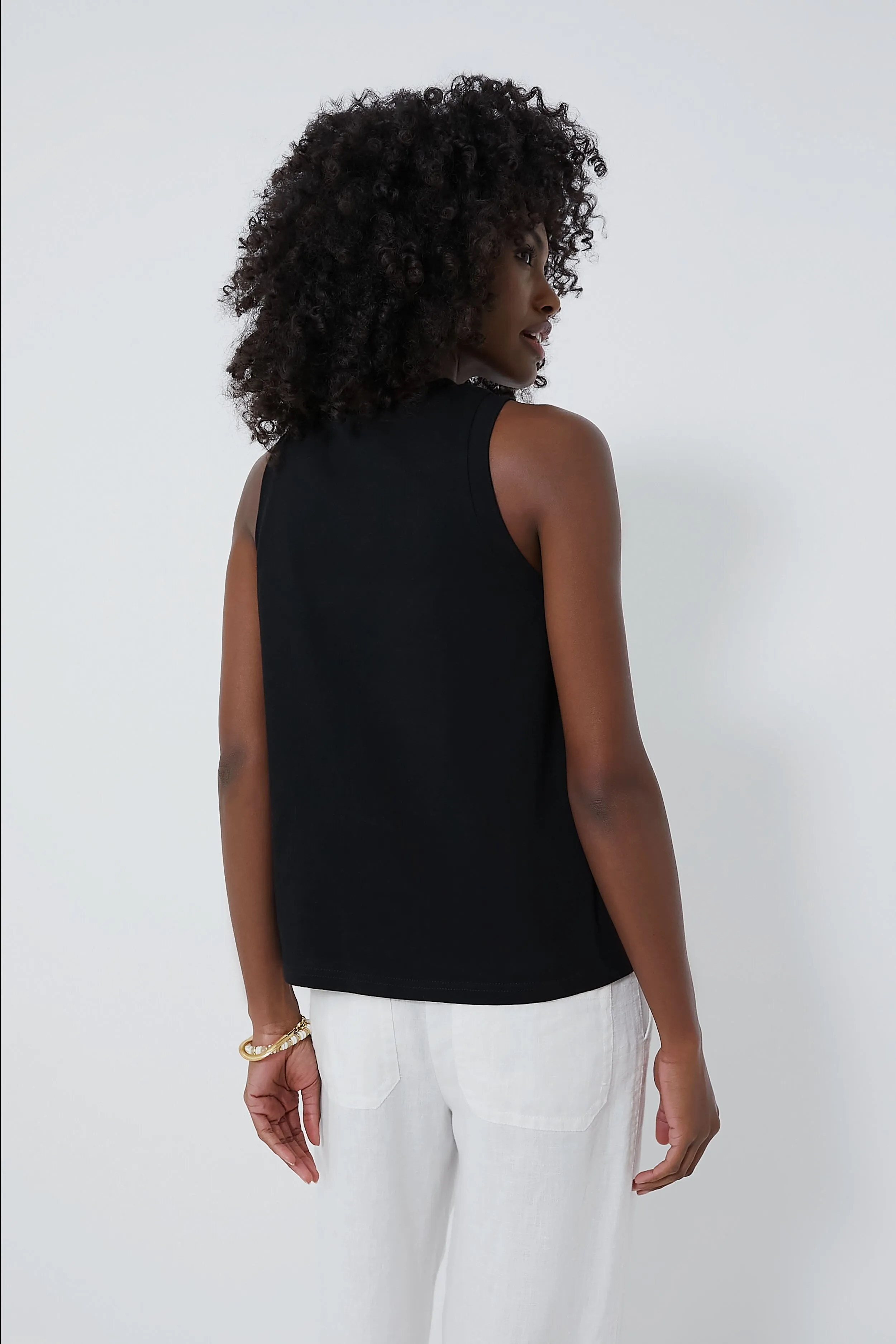 Black Anthos Cotton Tank sold by Tuckernuck product image thumbnail 3