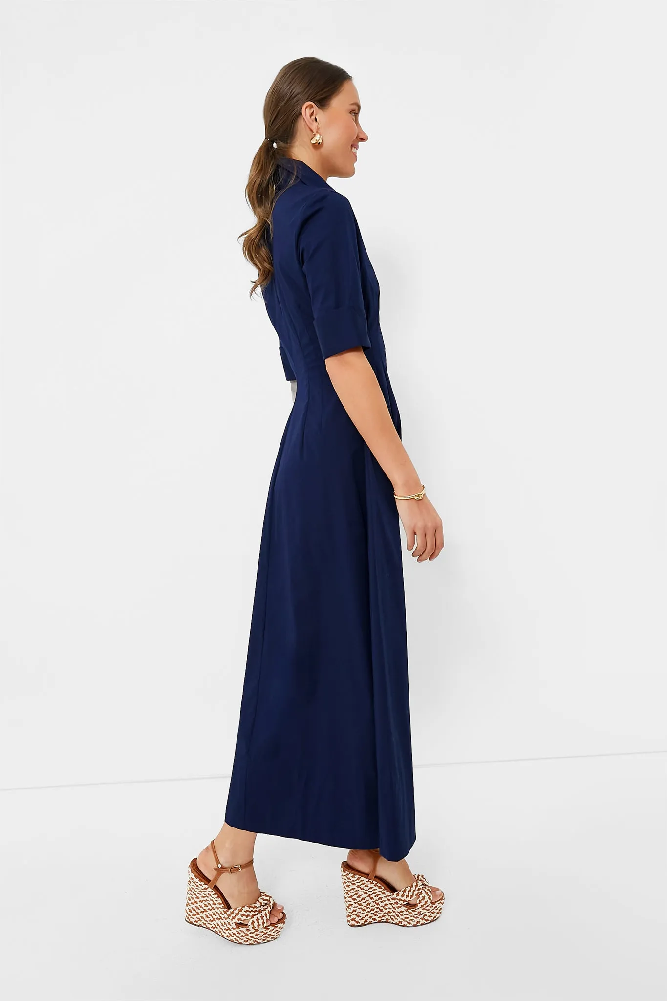 Navy Joan Maxi Dress sold by Tuckernuck product image thumbnail 3