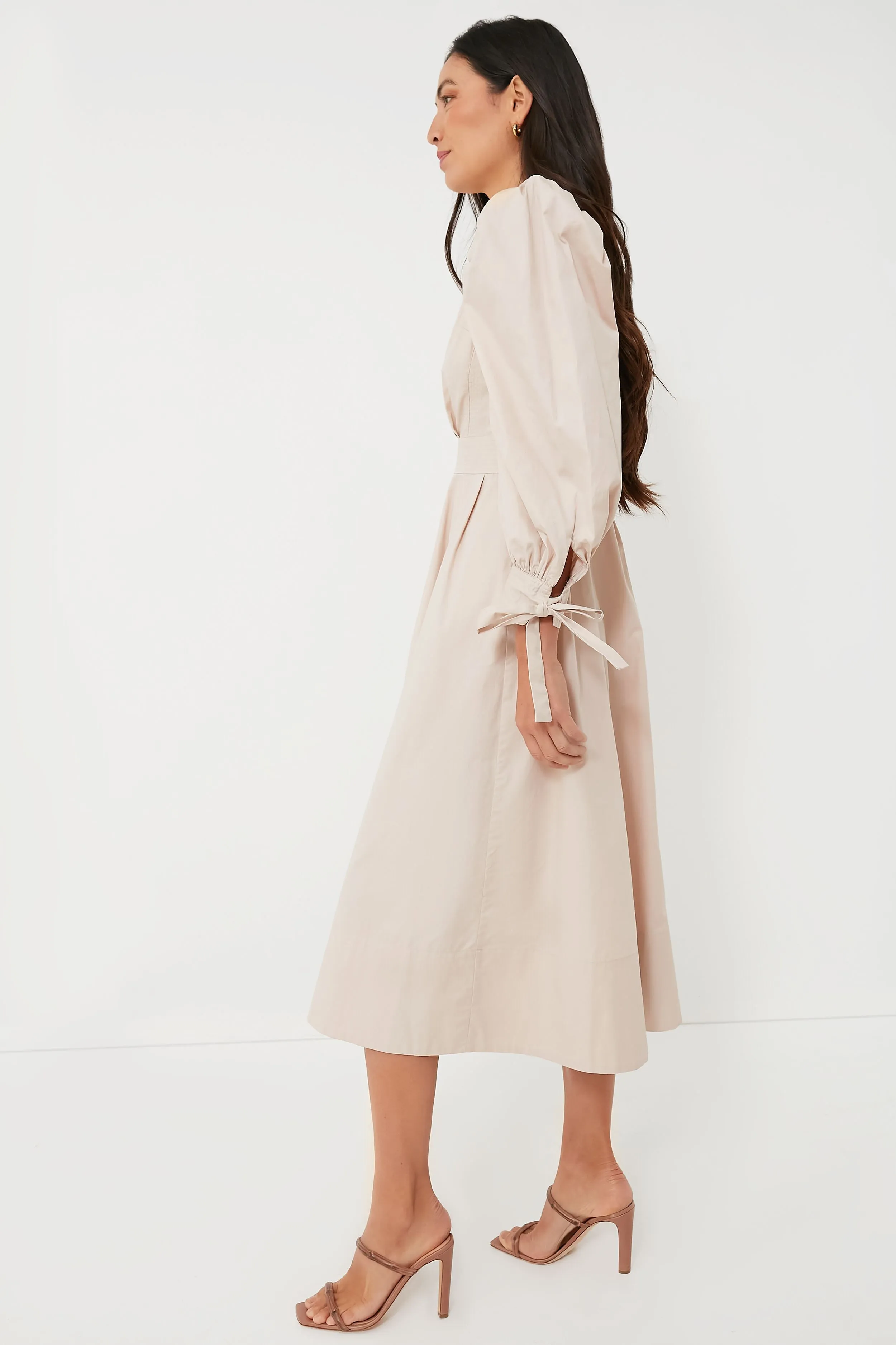 Stone Beige Leighton Midi Dress sold by Tuckernuck product image thumbnail 3