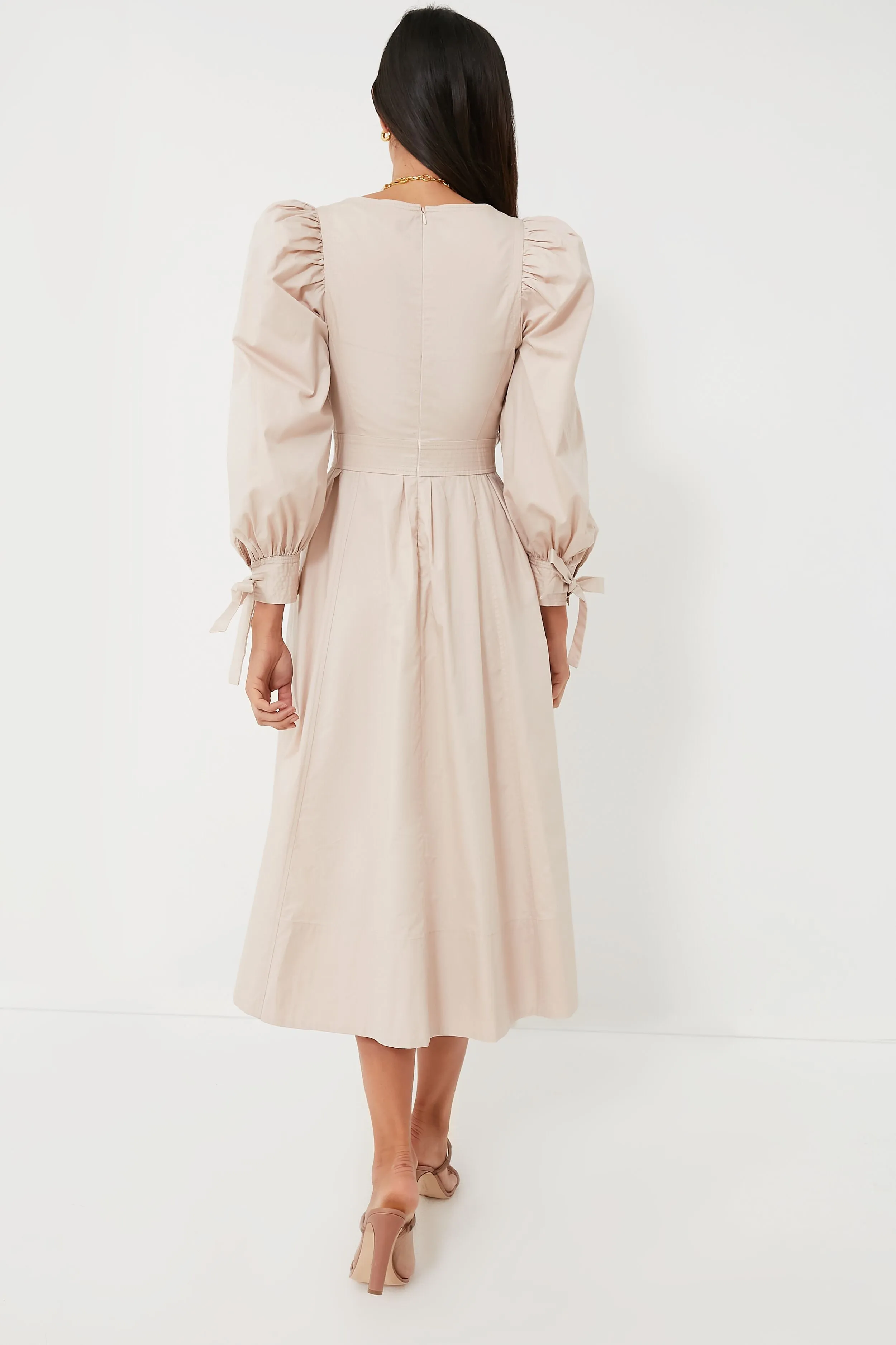Stone Beige Leighton Midi Dress sold by Tuckernuck product image thumbnail 4
