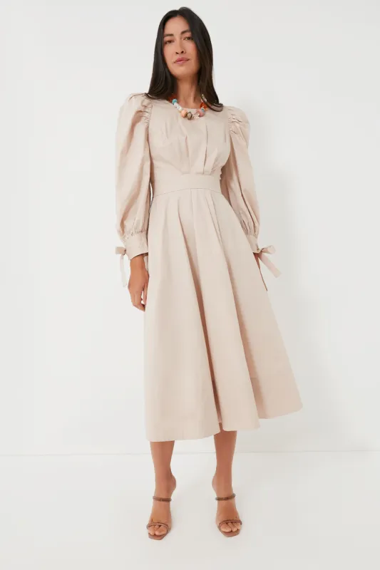 Stone Beige Leighton Midi Dress sold by Tuckernuck