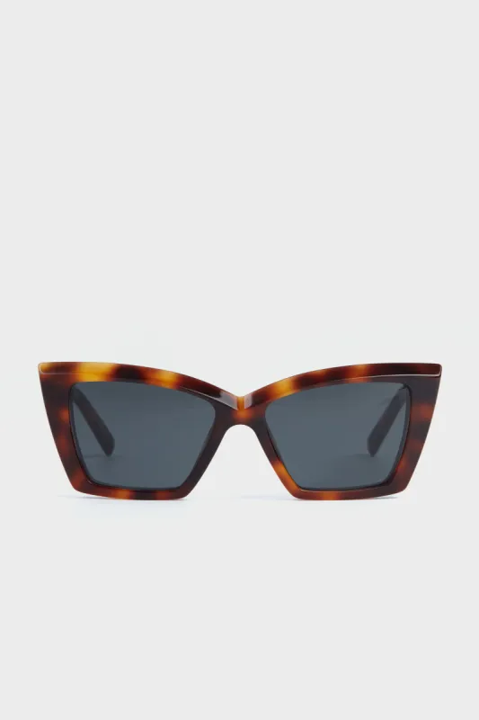 Shiny Medium Havana Cat Eye Sunglasses sold by Tuckernuck