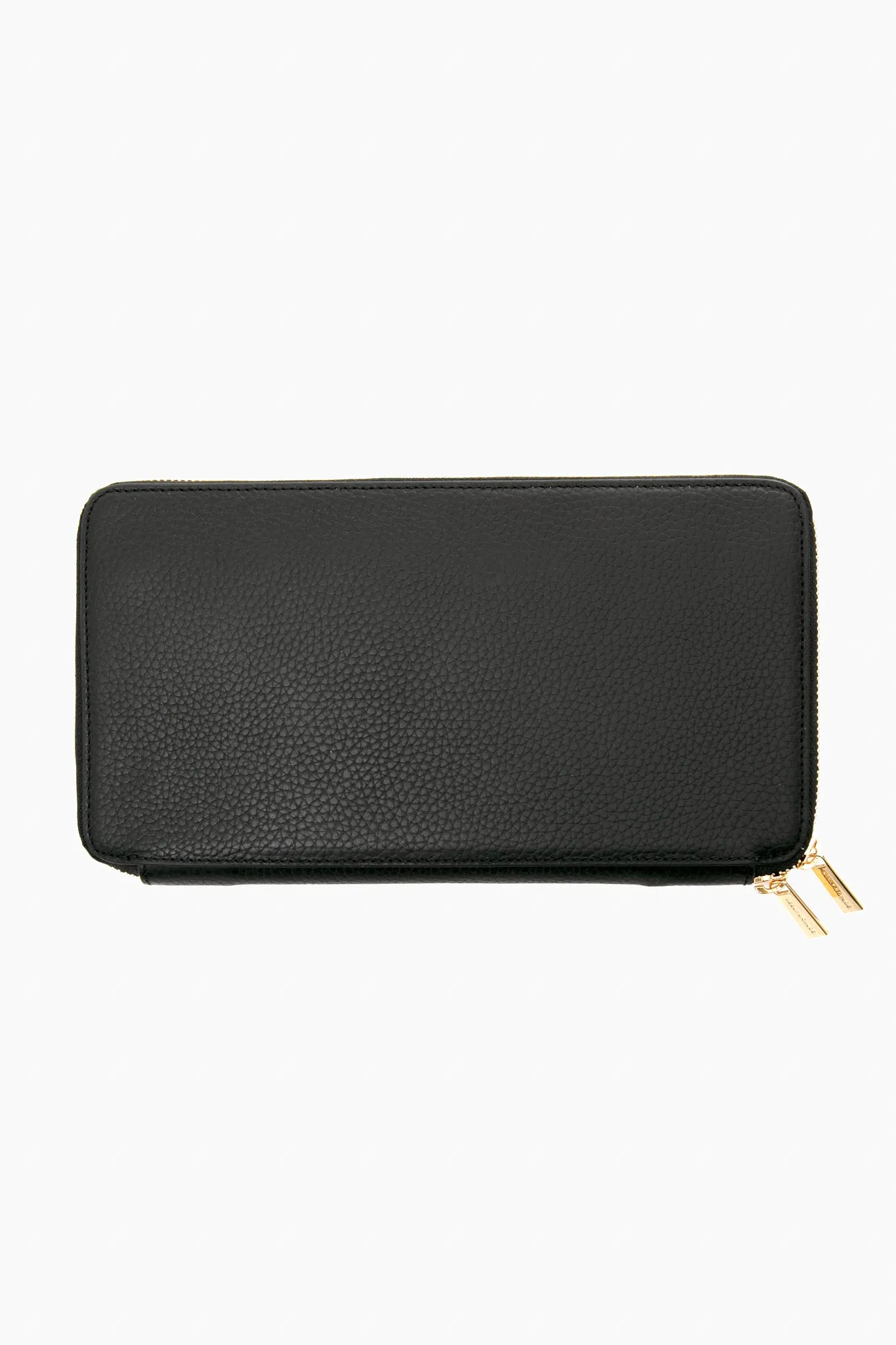 Black Pebble Leather Travel Wallet sold by Tuckernuck