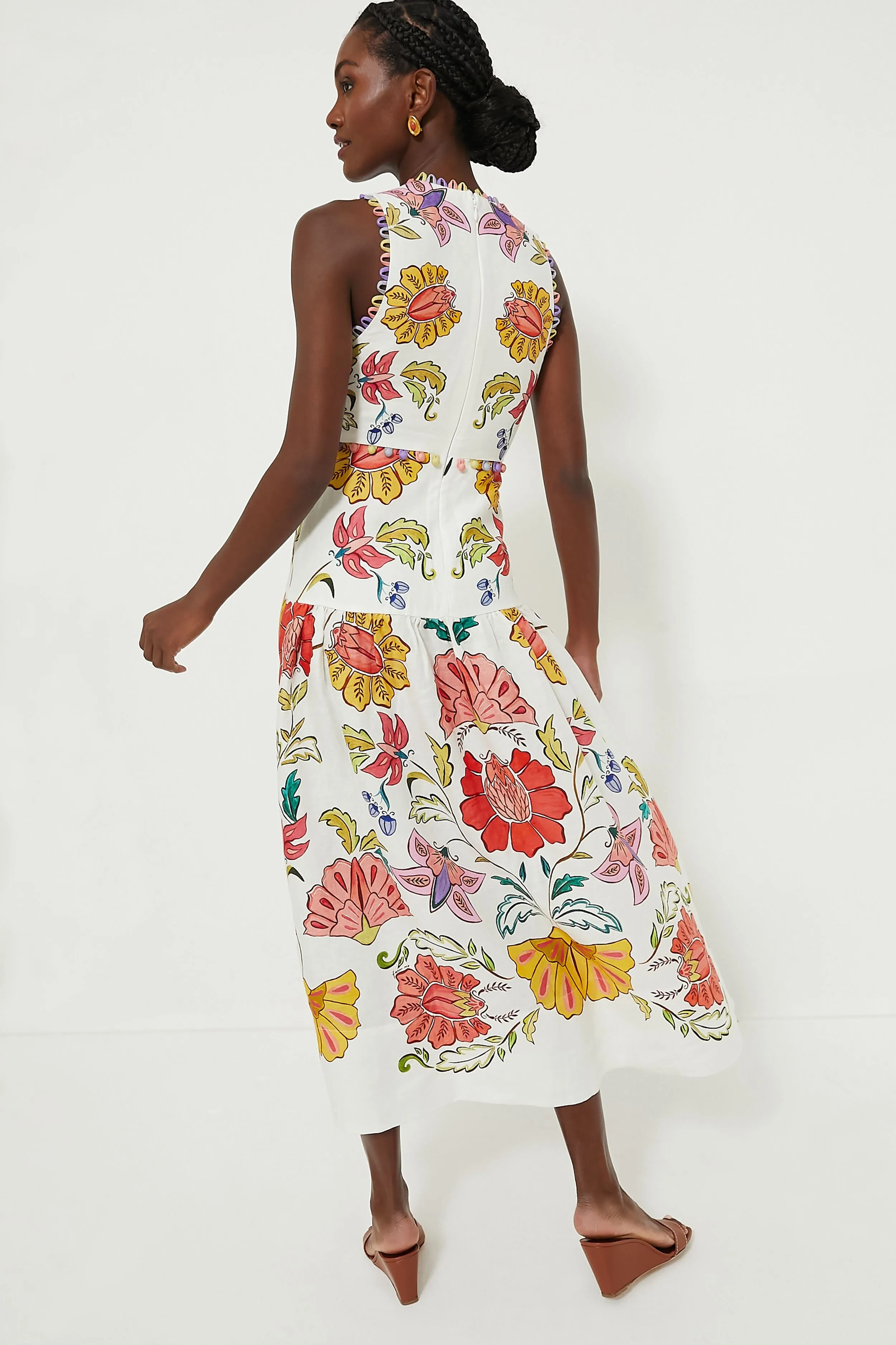 Floral Insects Off White Sleeveless Maxi Dress sold by Tuckernuck product image thumbnail 4