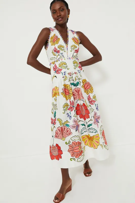 Floral Insects Off White Sleeveless Maxi Dress sold by Tuckernuck