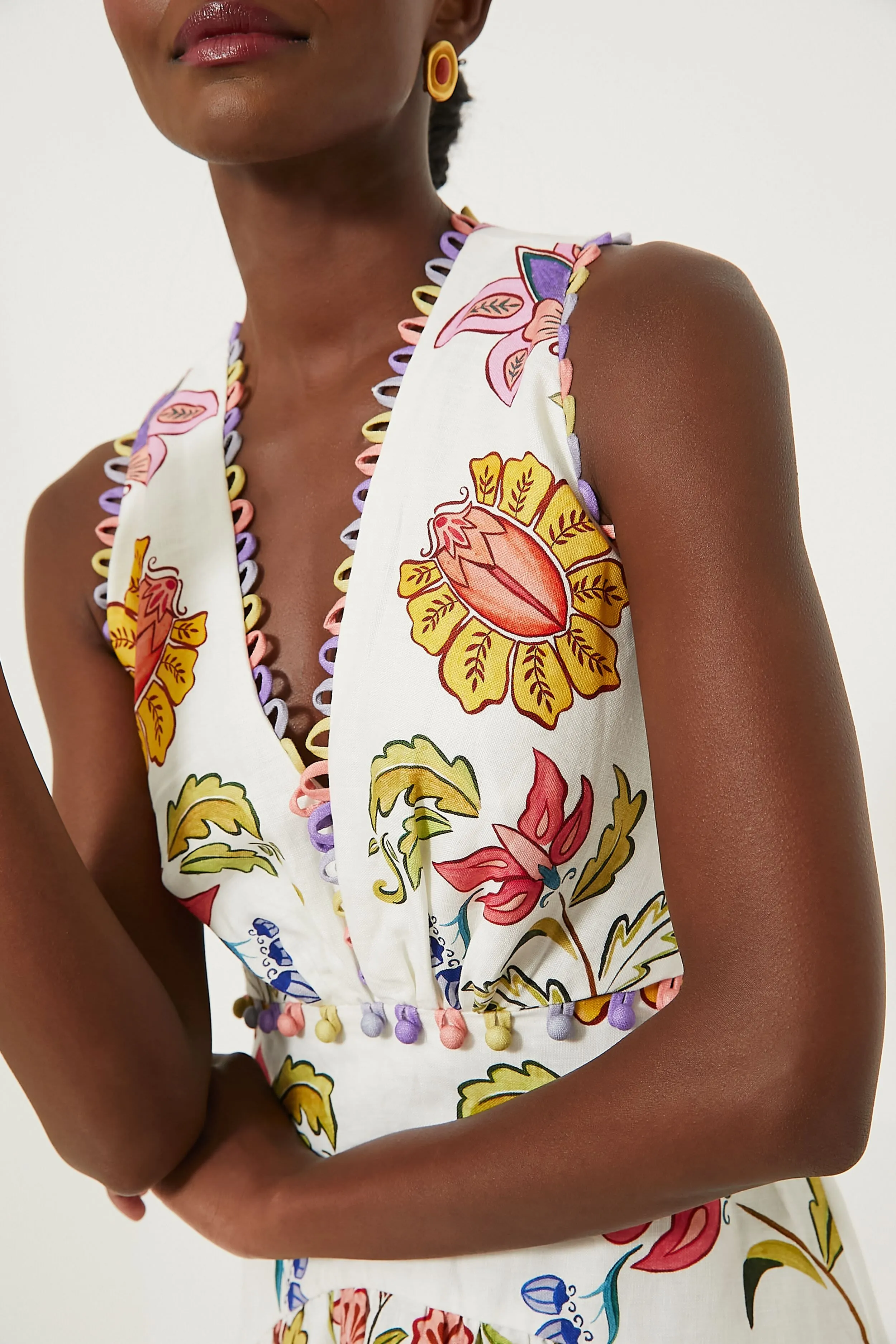 Floral Insects Off White Sleeveless Maxi Dress sold by Tuckernuck product image thumbnail 5