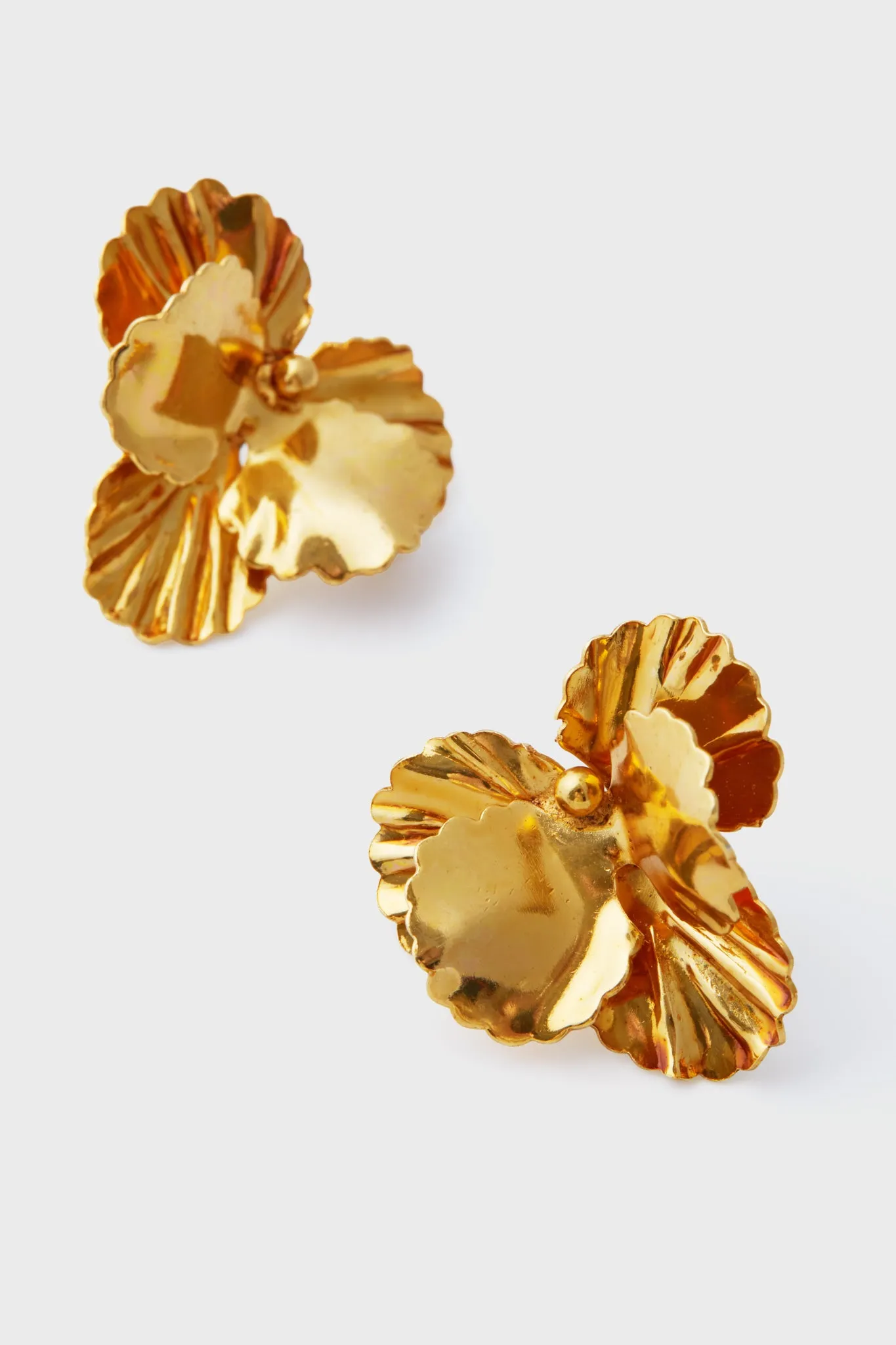 Gold Pansy Earrings sold by Tuckernuck product image thumbnail 3