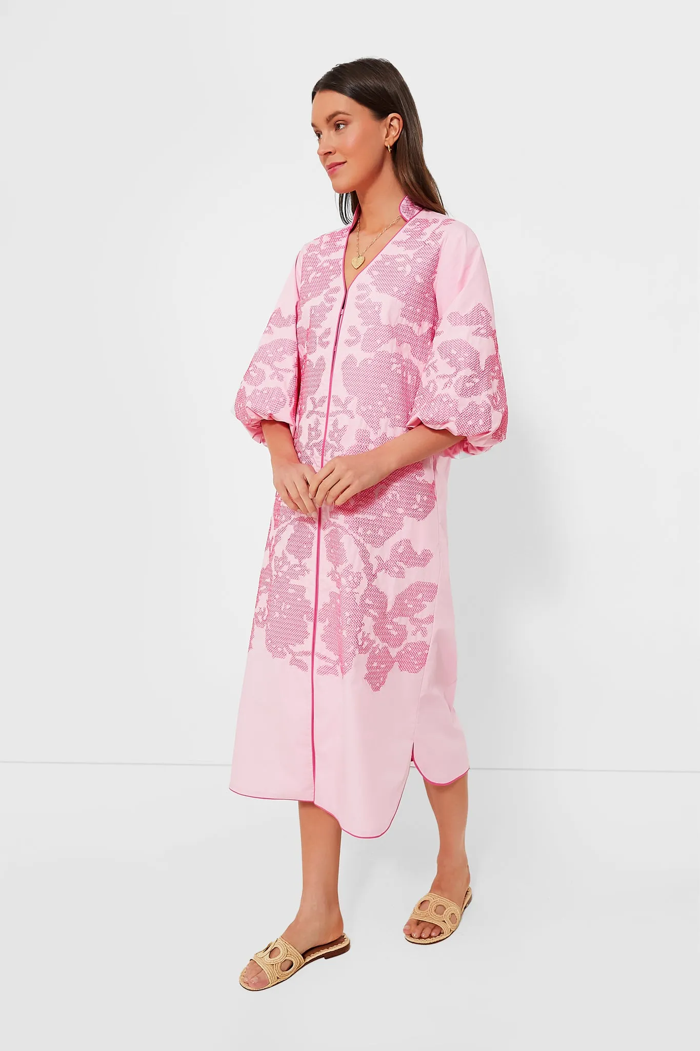 Pink Embroidery Arem Caftan sold by Tuckernuck product image thumbnail 3