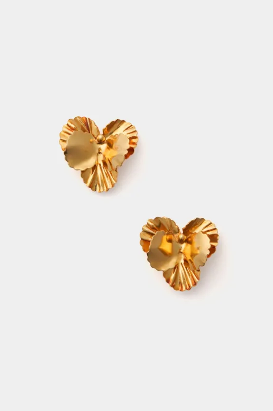 Gold Pansy Earrings sold by Tuckernuck