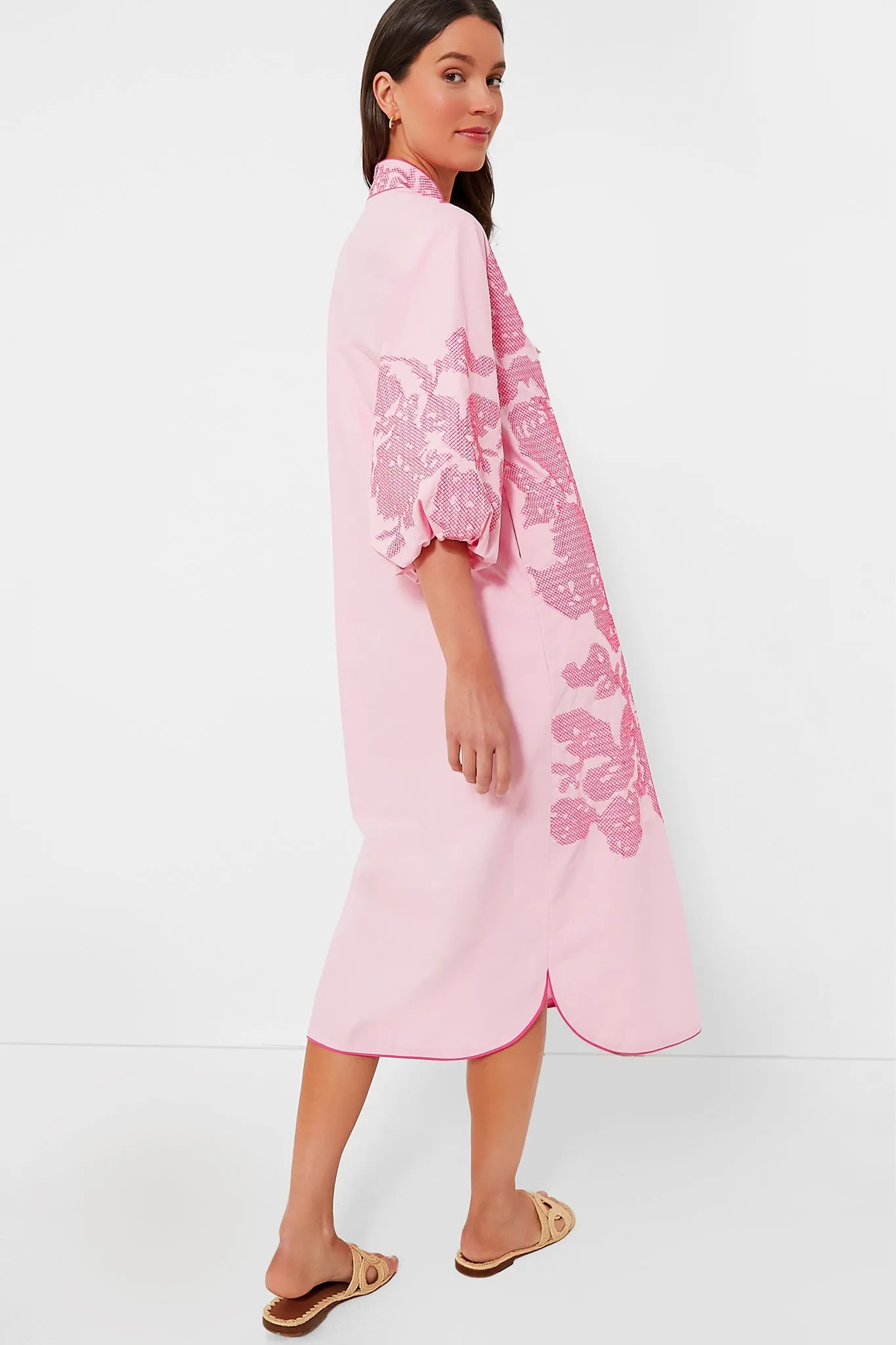 Pink Embroidery Arem Caftan sold by Tuckernuck product image thumbnail 4
