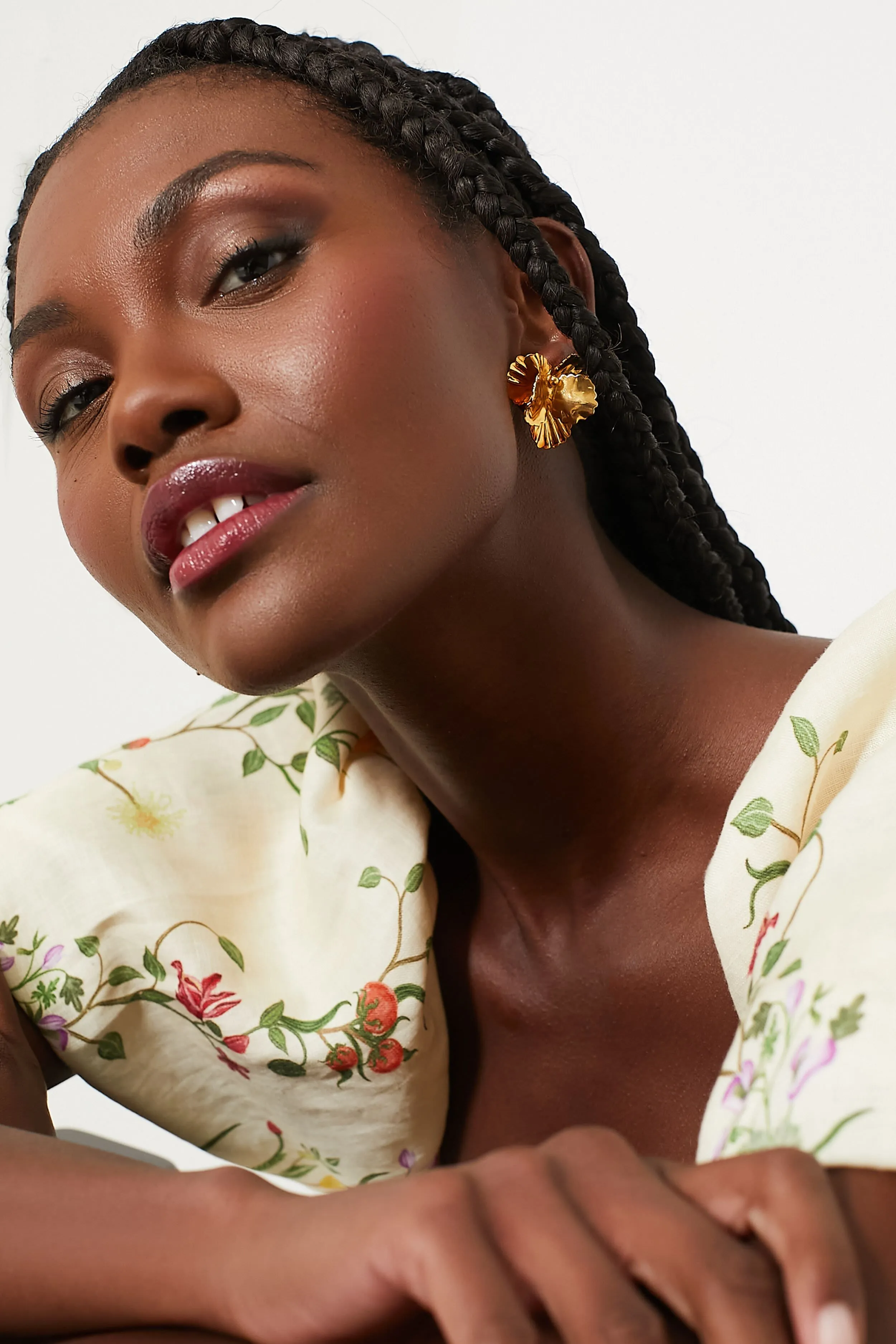 Gold Pansy Earrings sold by Tuckernuck product image thumbnail 2