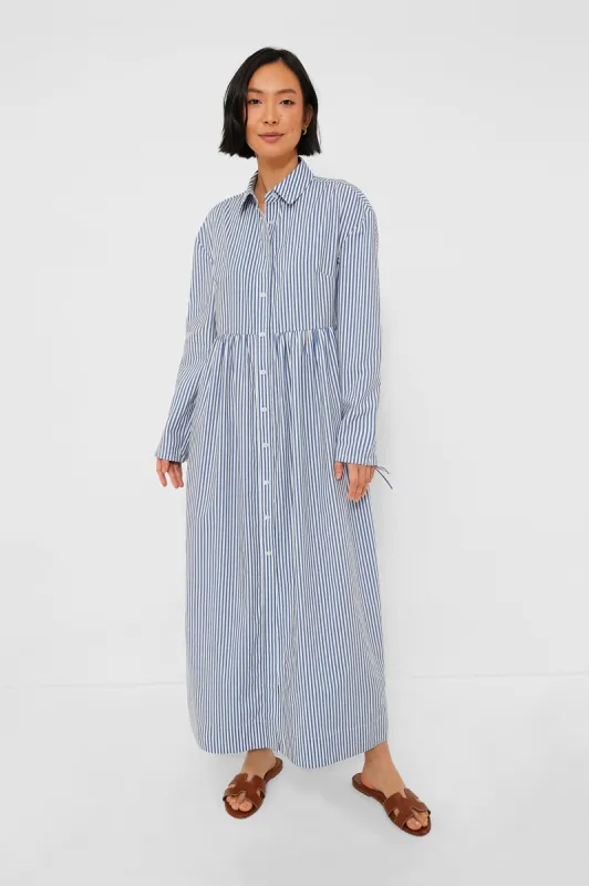 Beach Stripe Poplin Maxi Shirtdress sold by Tuckernuck