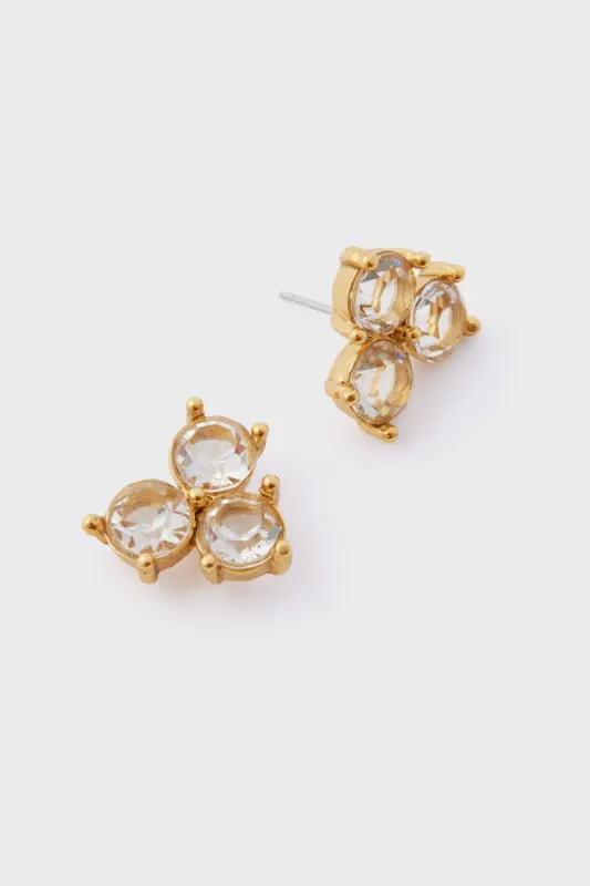 Crystal Antique Gold Livia Earrings sold by Tuckernuck