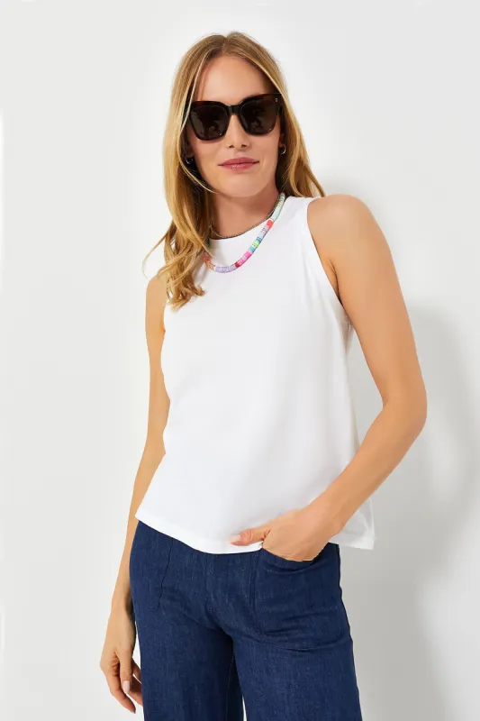 White Anthos Cotton Tank sold by Tuckernuck