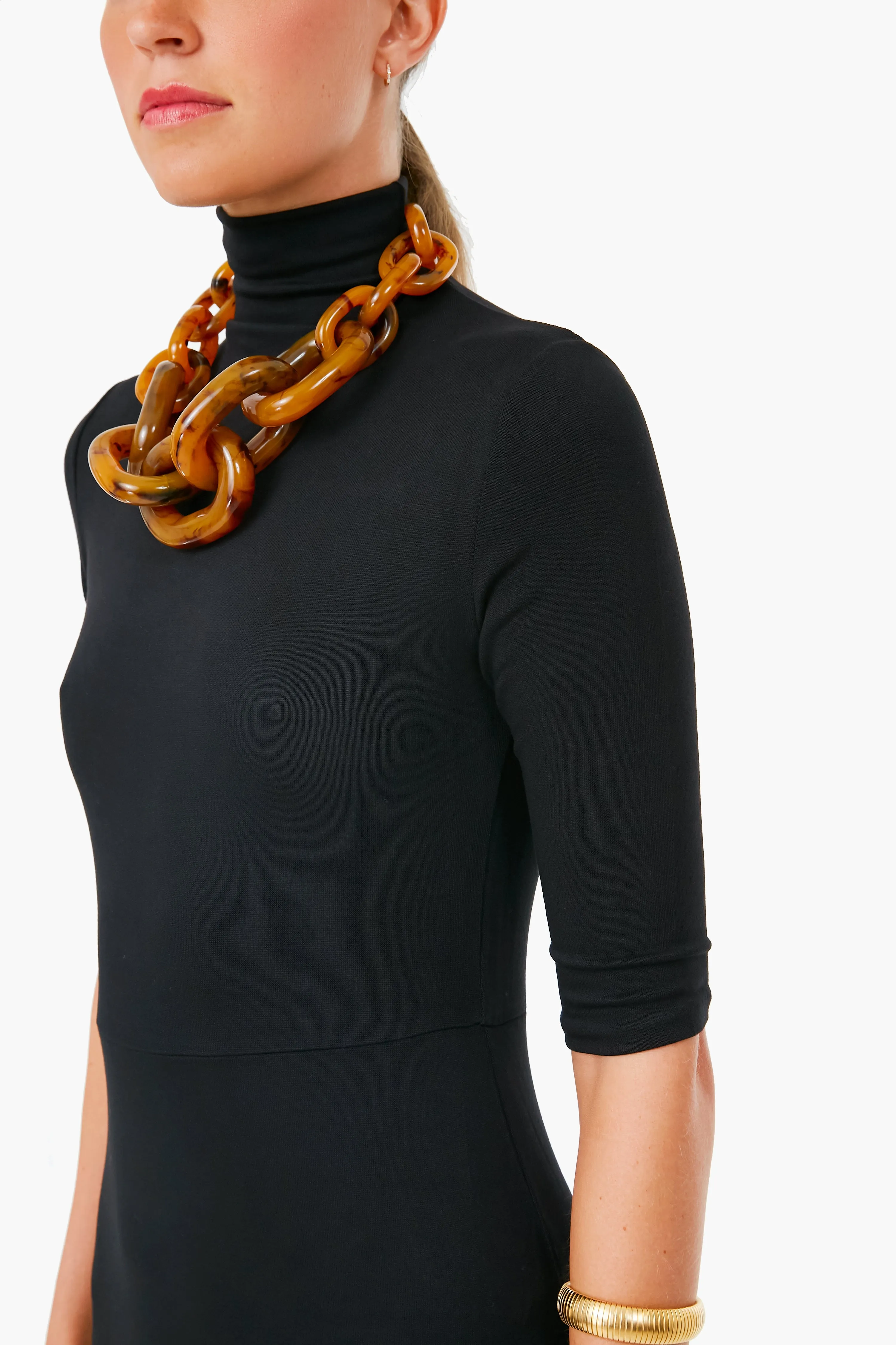 Black Elbow Sleeve Turtleneck Dress sold by Tuckernuck product image thumbnail 5