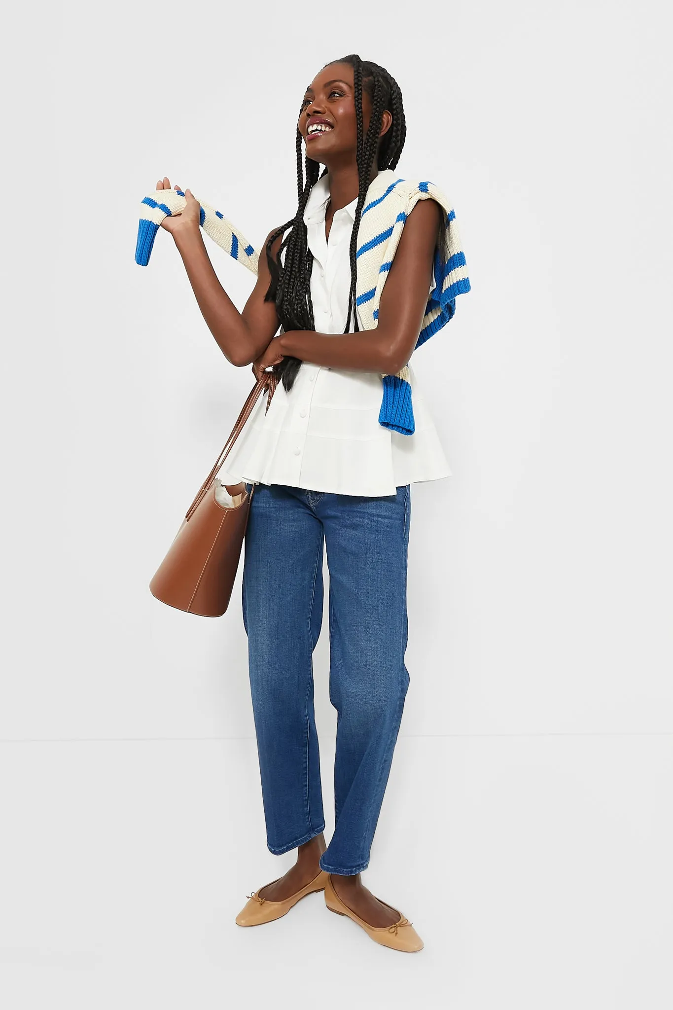 White Sleeveless Ashlen Blouse sold by Tuckernuck product image thumbnail 3