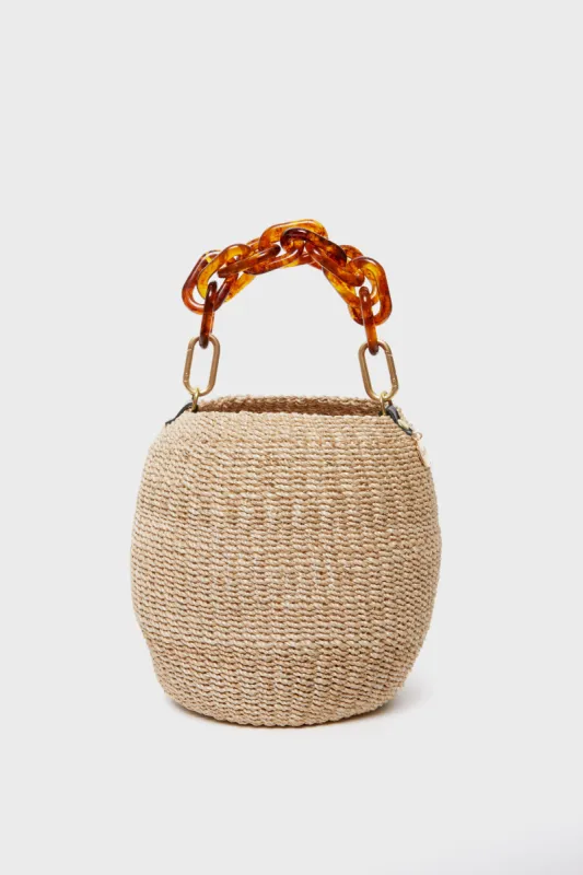 Cream with Tortoise Pot de Miel with Resin Top Handle sold by Tuckernuck