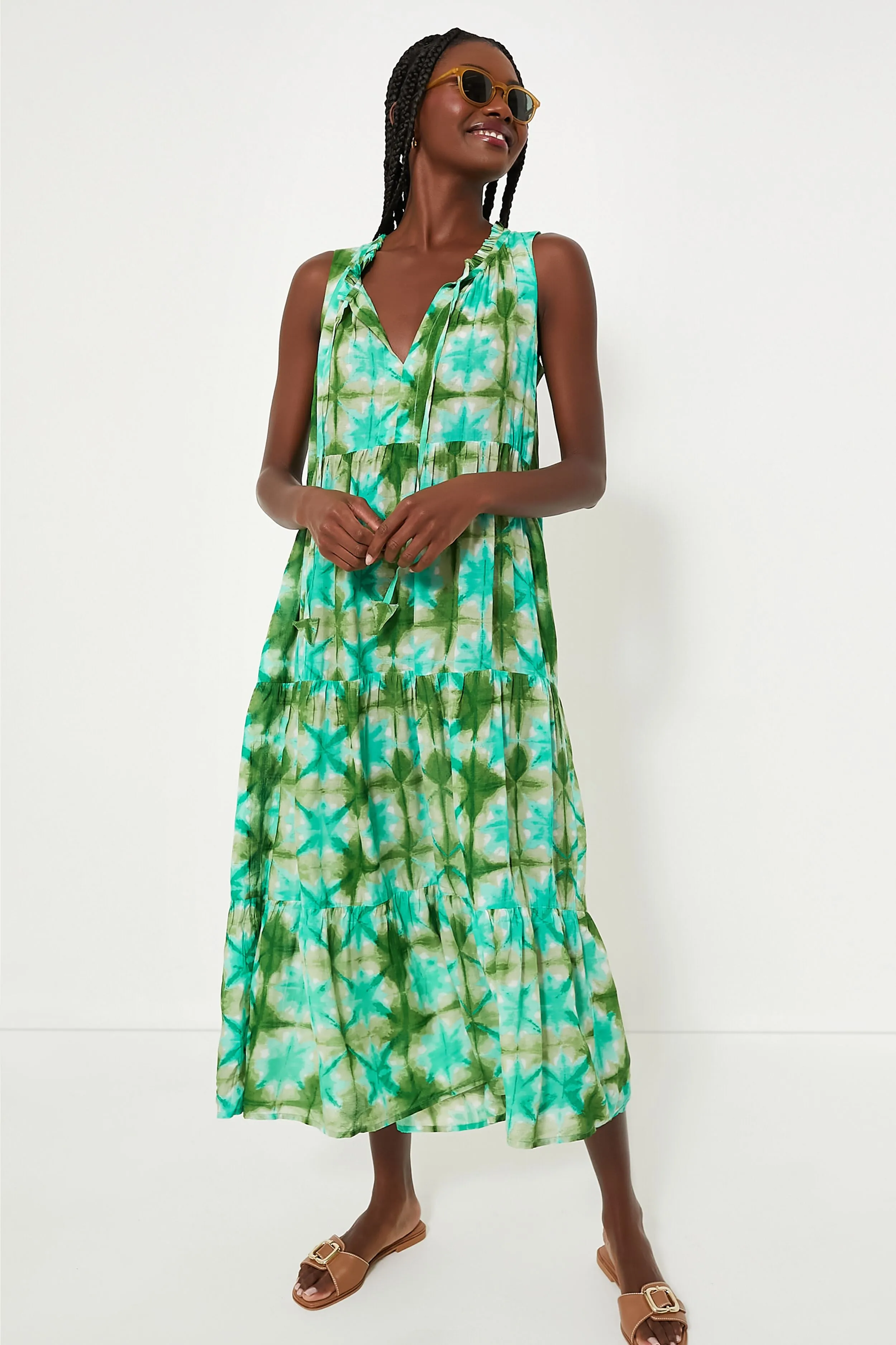 Seafoam Medallion Salty Paloma Caftan sold by Tuckernuck