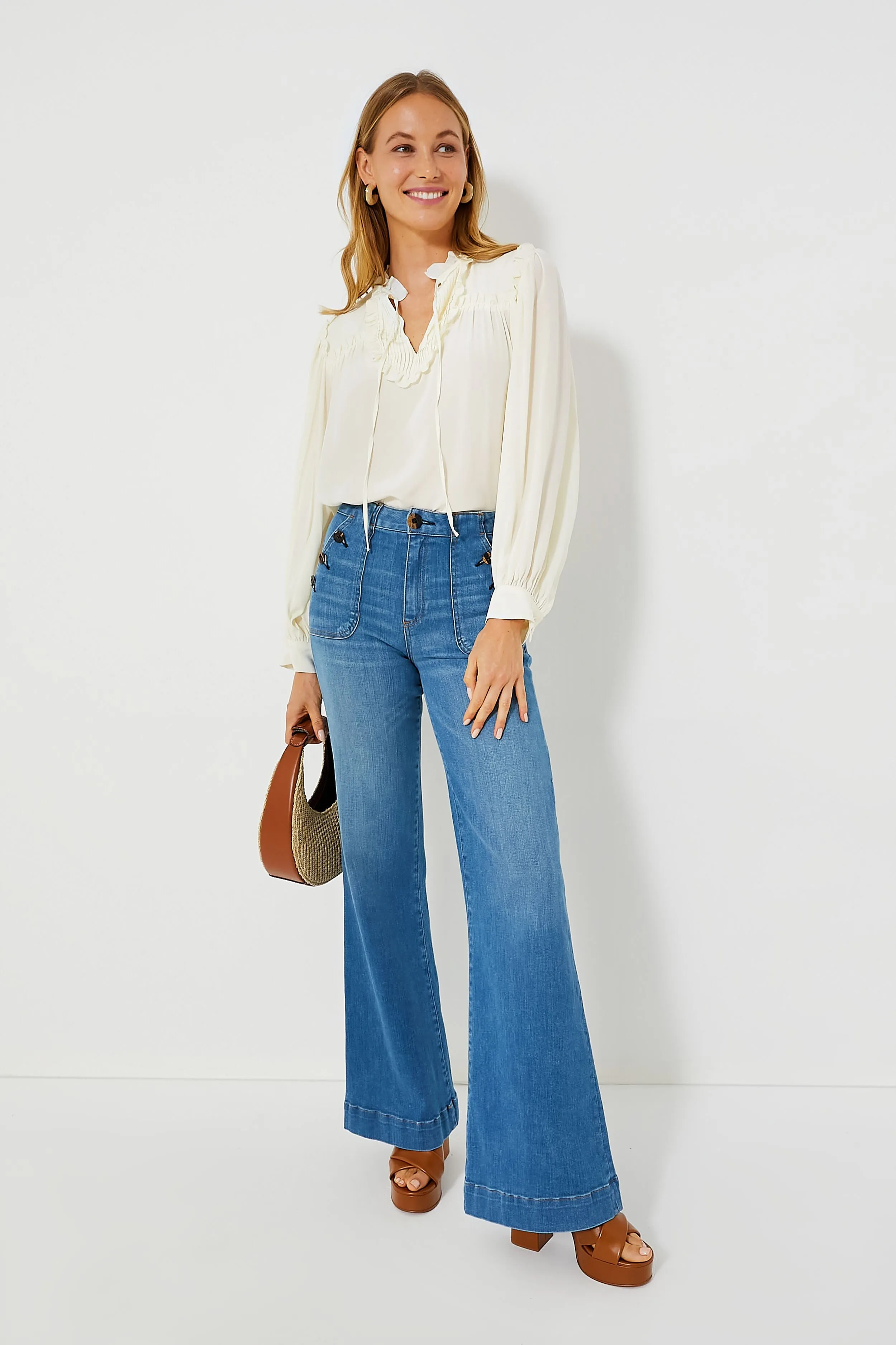 Ivory Soraya Solid Long Sleeve Top sold by Tuckernuck product image thumbnail 2