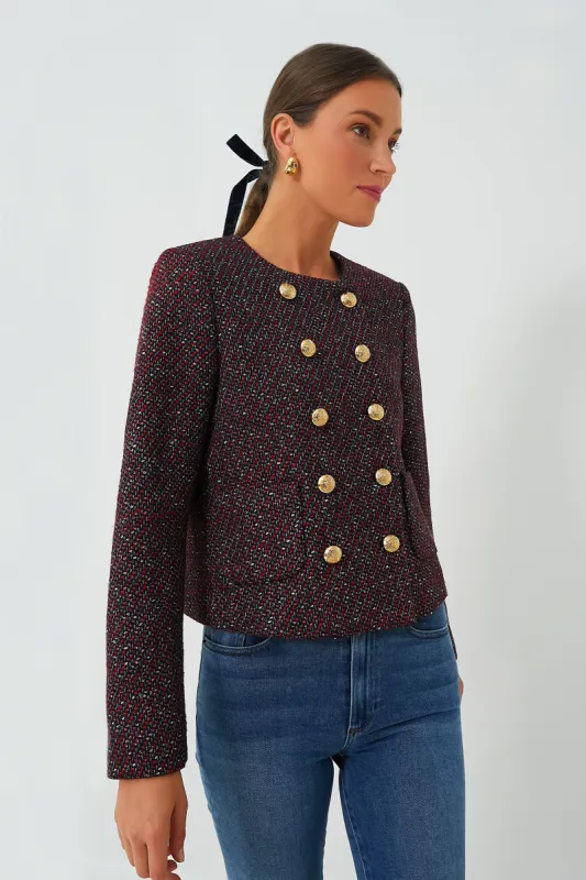 Red and Blue Tweed Marais Jacket sold by Tuckernuck
