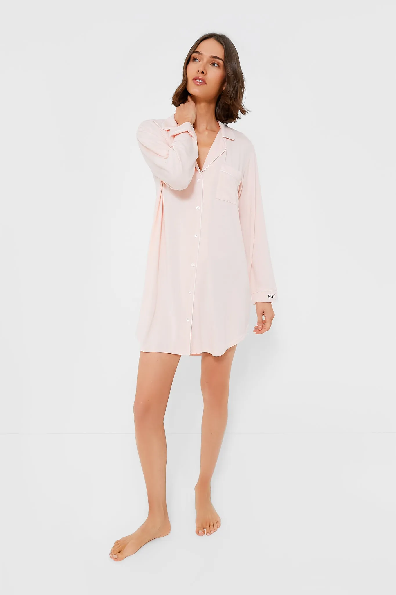 Petal Pink Gisele Sleepshirt sold by Tuckernuck product image thumbnail 2