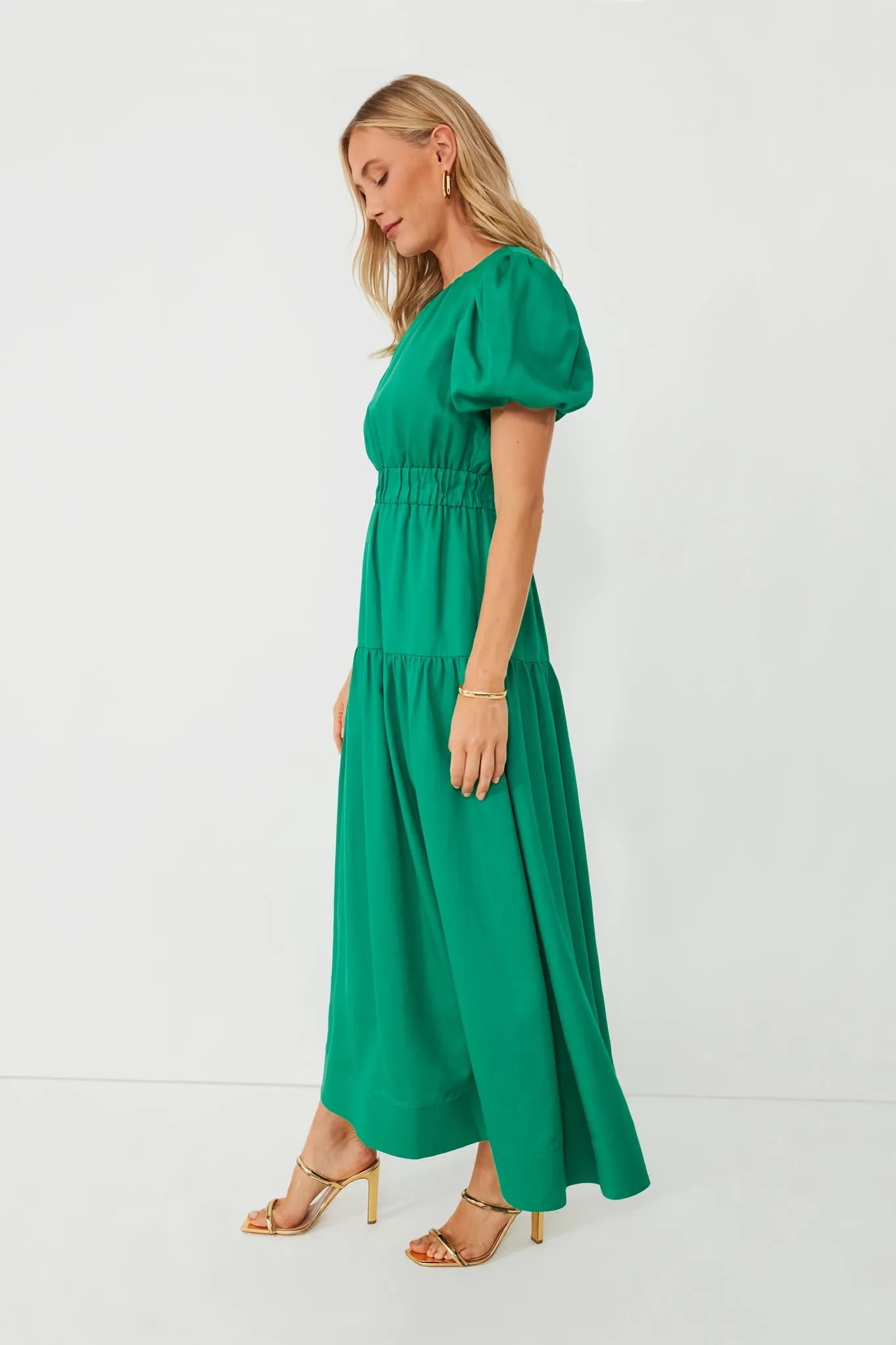 Green Puff Sleeve Ginny Maxi Dress sold by Tuckernuck product image thumbnail 4