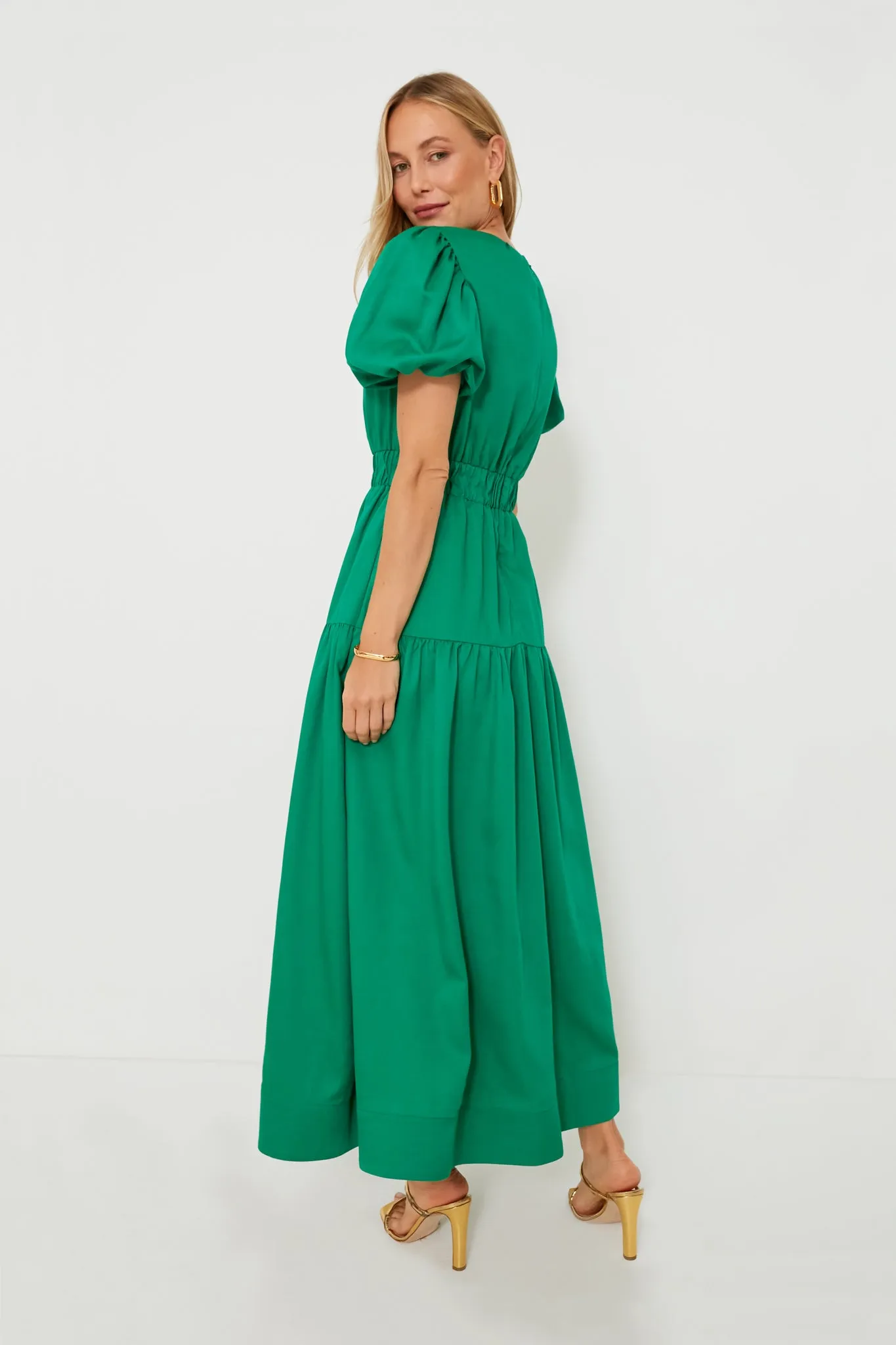 Green Puff Sleeve Ginny Maxi Dress sold by Tuckernuck product image thumbnail 5
