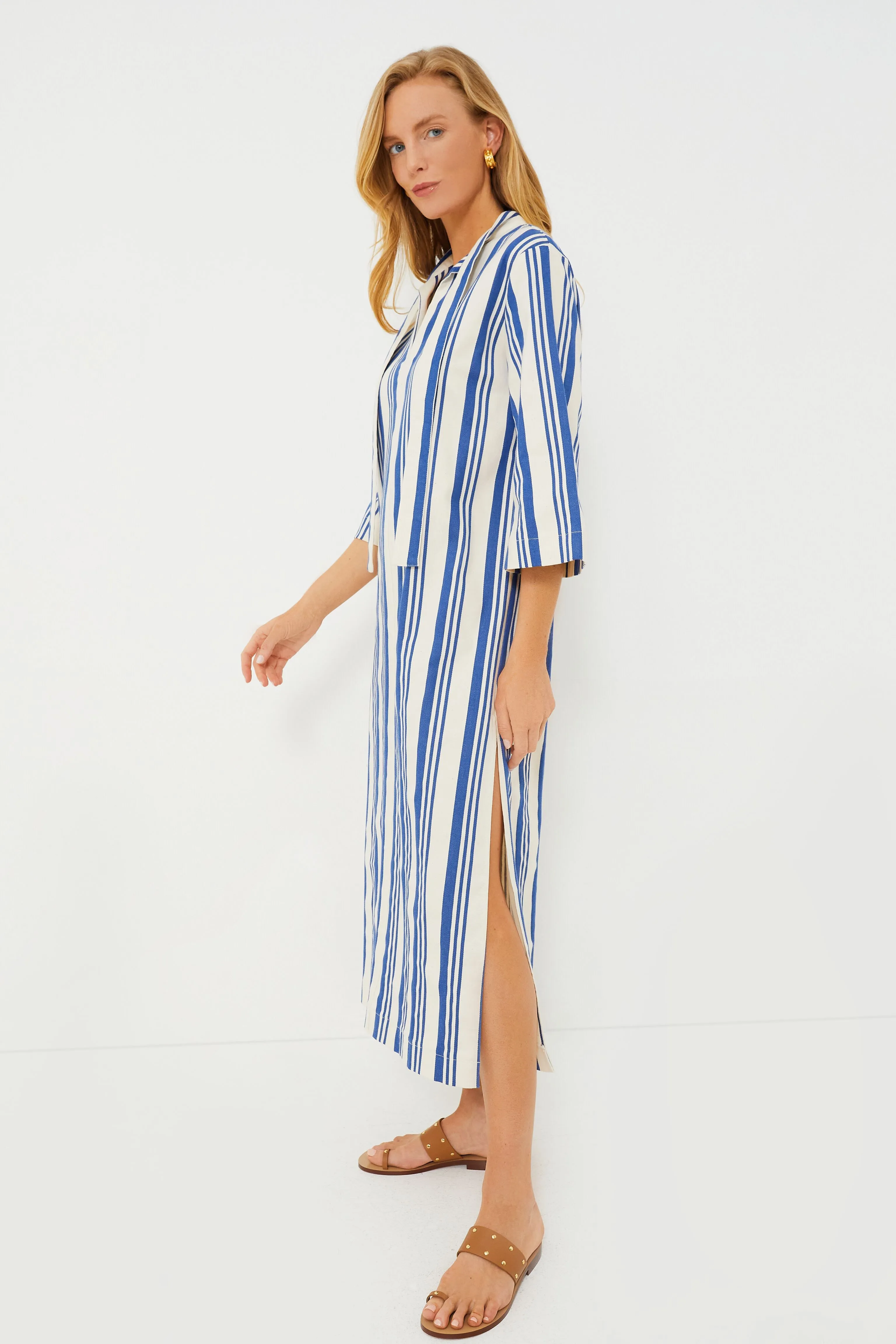 French Blue Stripe Adele Dress sold by Tuckernuck product image thumbnail 3