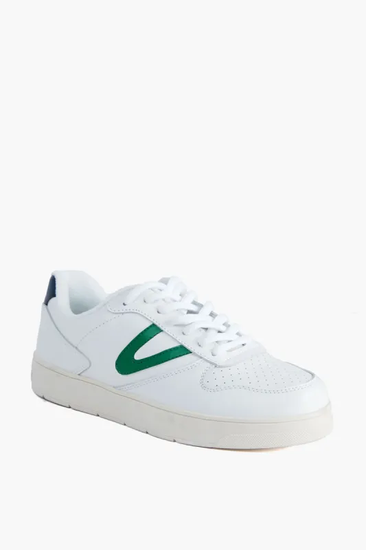 Women's White and Green Stadium Sneakers sold by Tuckernuck