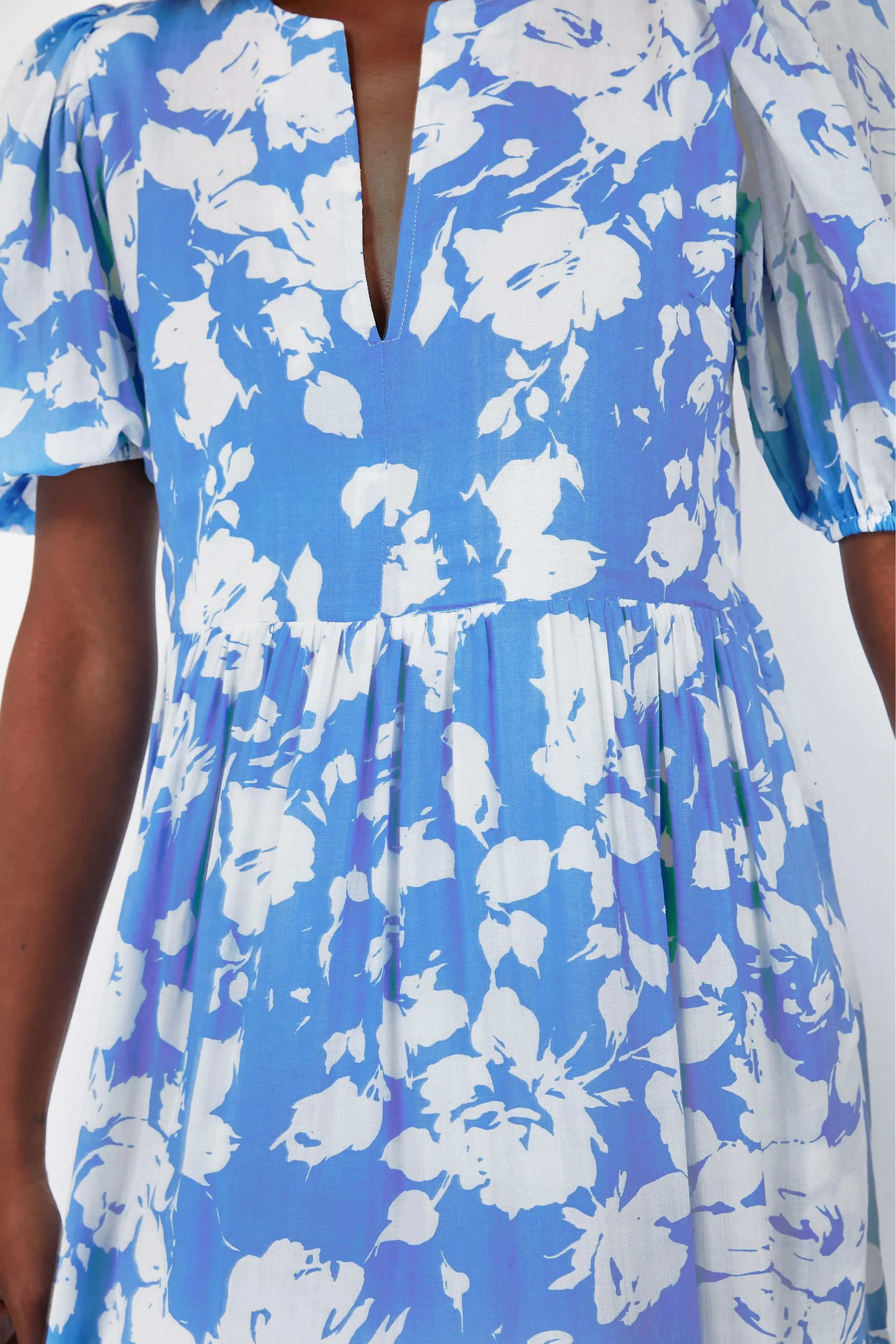 Blue and White Floral Cisco Maxi Dress sold by Tuckernuck product image thumbnail 2