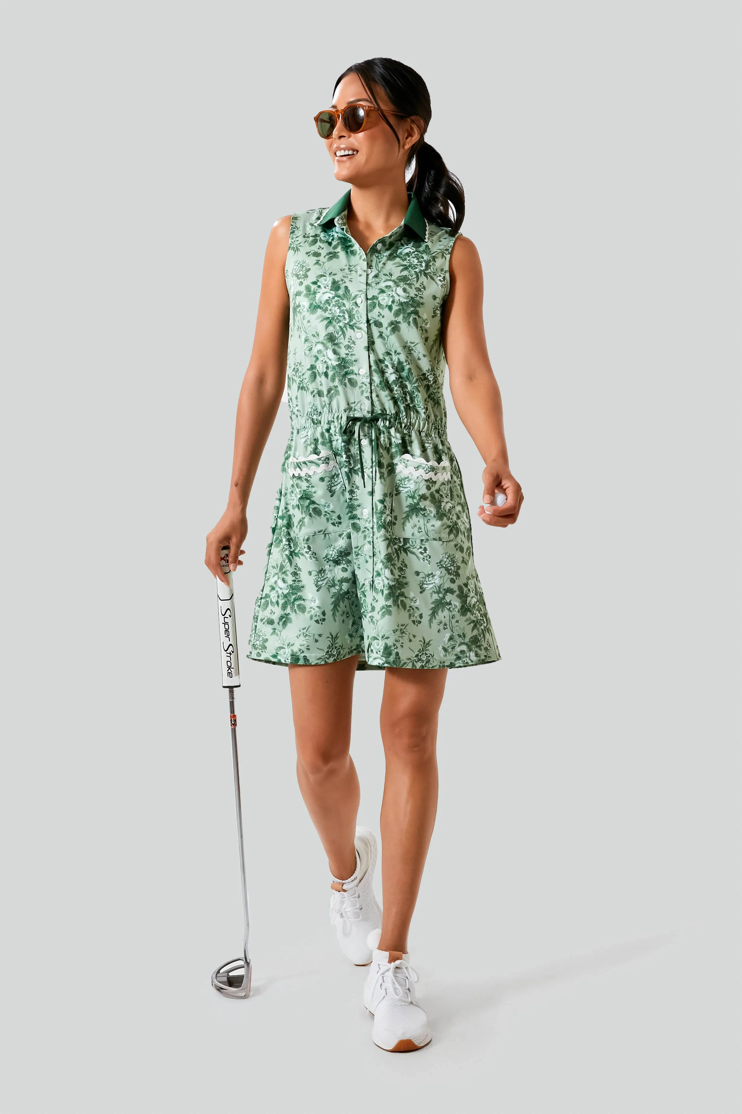 Green Bouquet Sleeveless Alcott Golf Dress sold by Tuckernuck