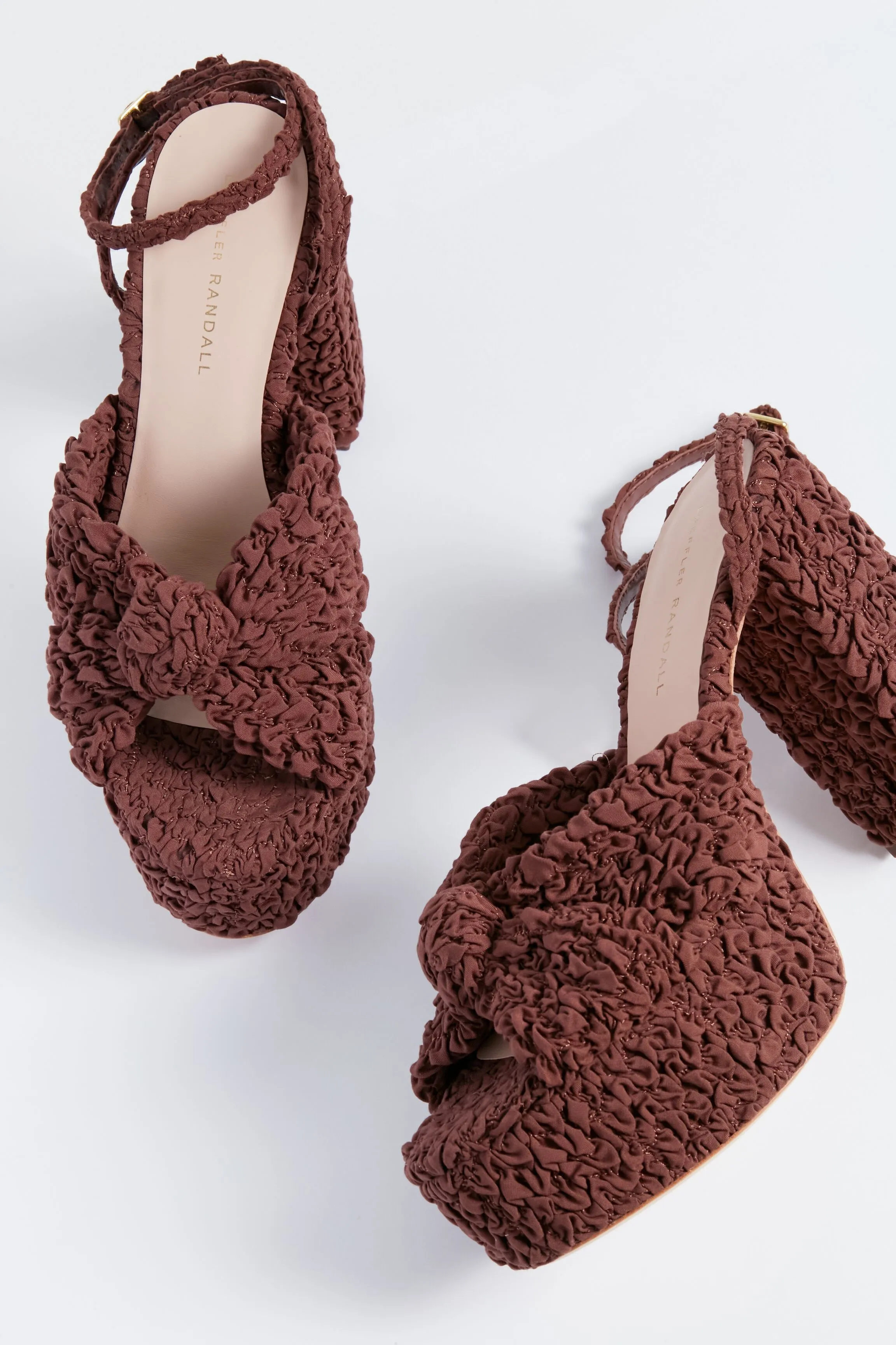 Cacao Textured Fabric Roz Heels sold by Tuckernuck product image thumbnail 5