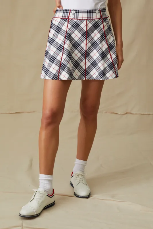 Americana Plaid 15 Inch Woven Renee Golf Skirt sold by Tuckernuck