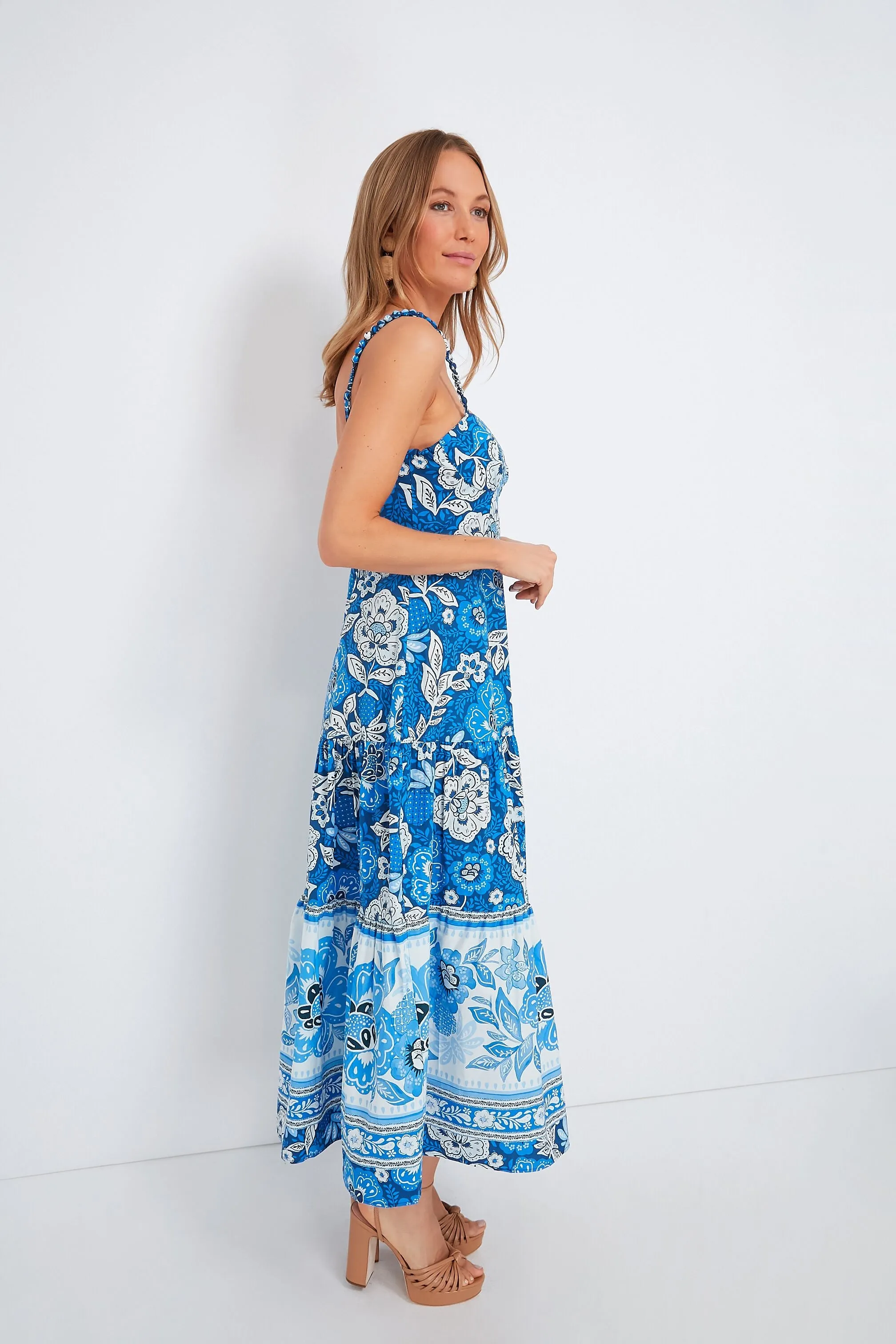 Full of Flowers Blue Midi Dress sold by Tuckernuck product image thumbnail 3
