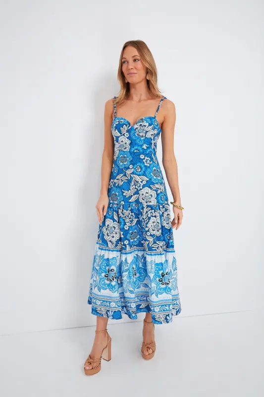 Full of Flowers Blue Midi Dress sold by Tuckernuck