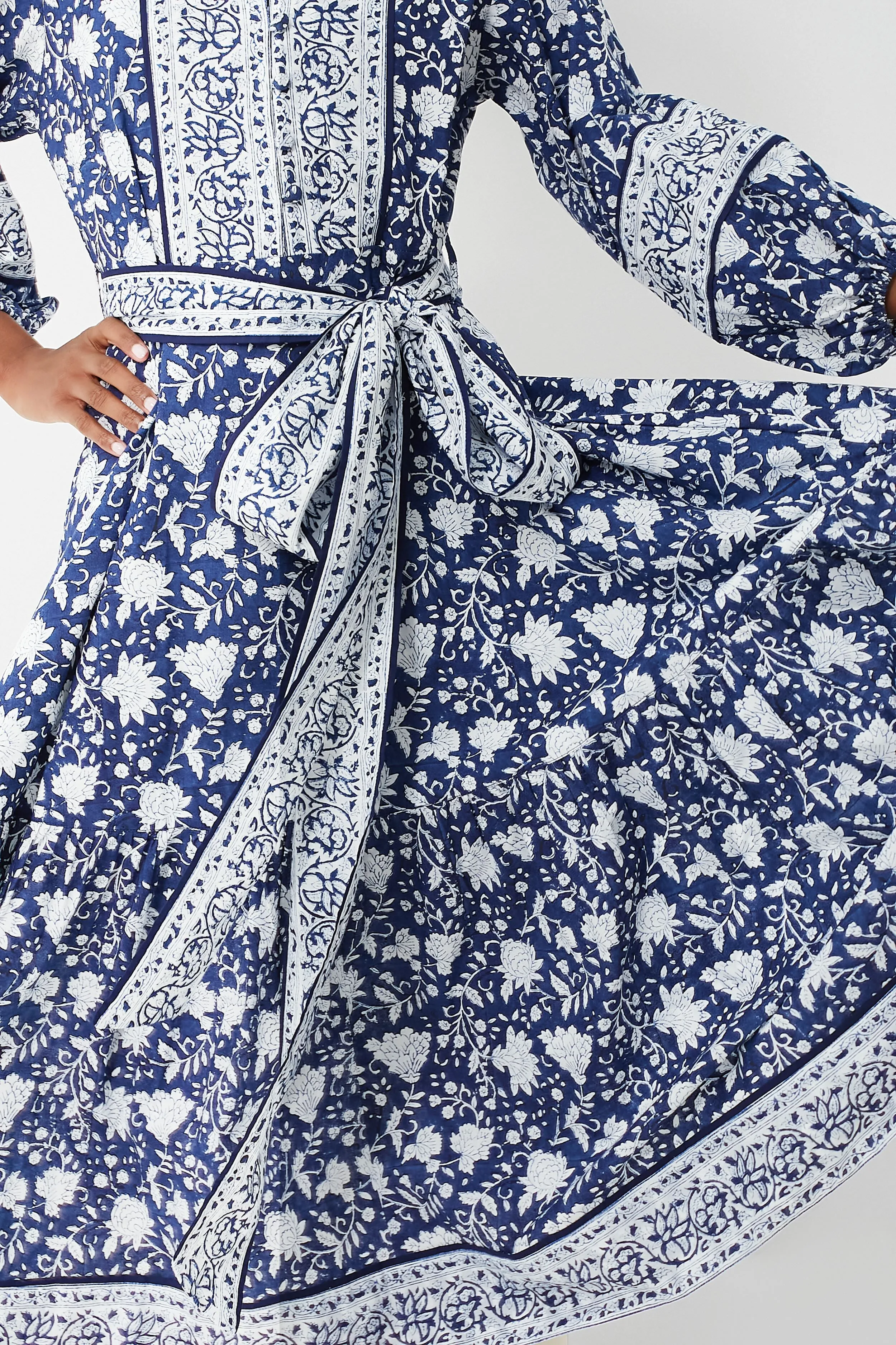 Exclusive Navy Flounce Dress sold by Tuckernuck product image thumbnail 5