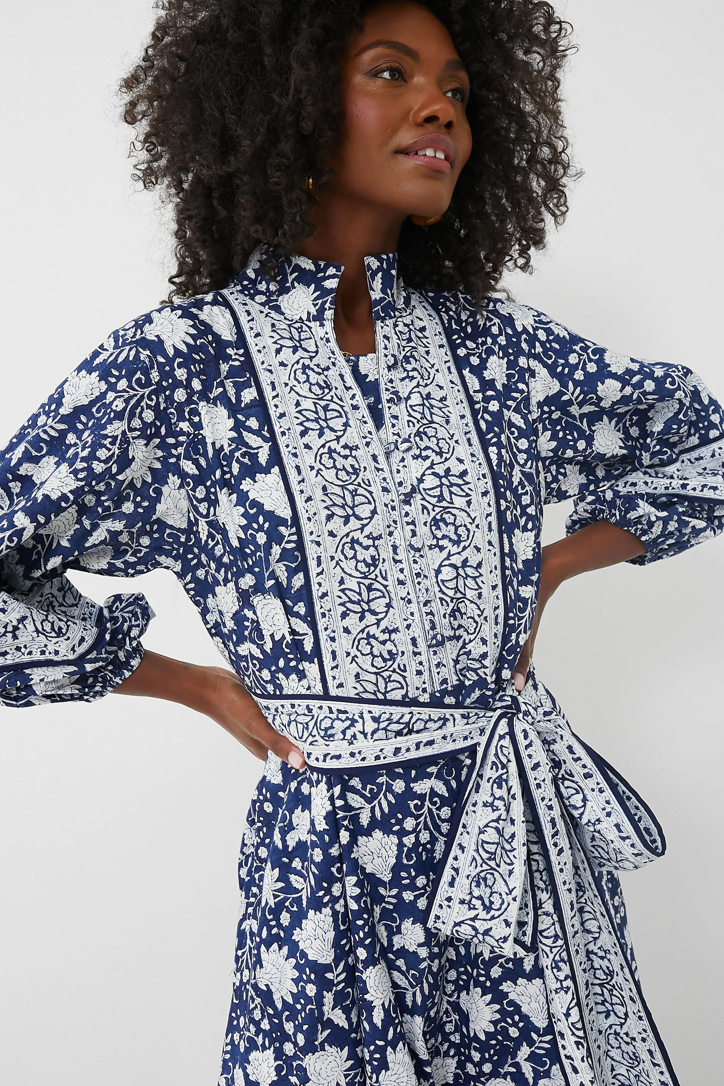 Exclusive Navy Flounce Dress sold by Tuckernuck product image thumbnail 2