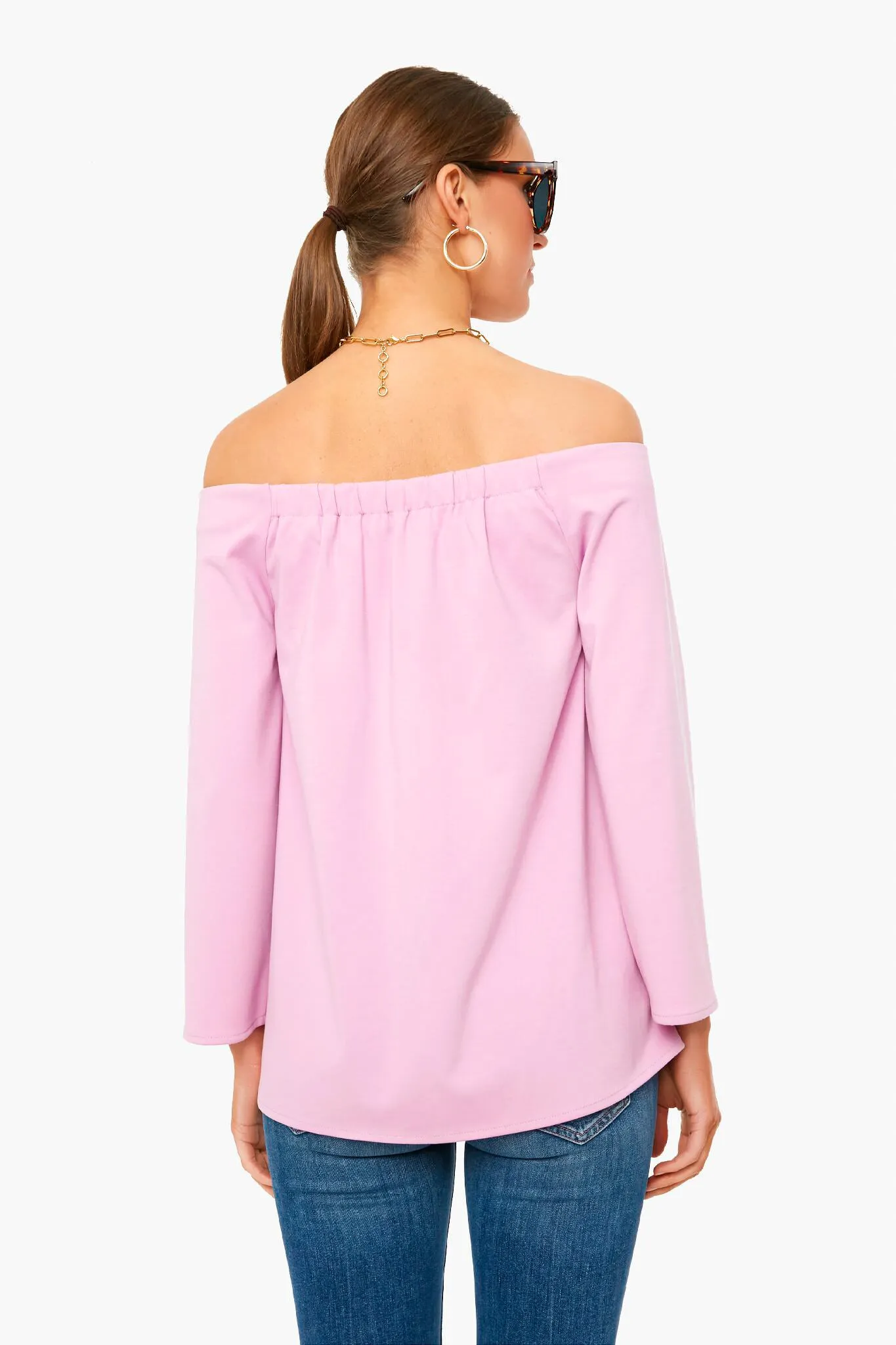 Lilac Miranda Off the Shoulder Blouse sold by Tuckernuck product image thumbnail 4