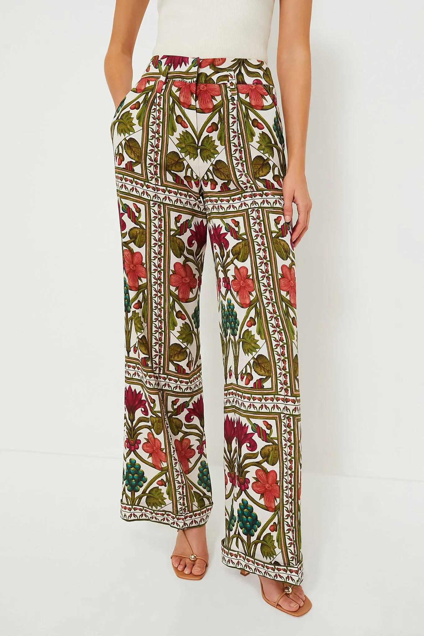 Off White Multicolor Maria Pants sold by Tuckernuck