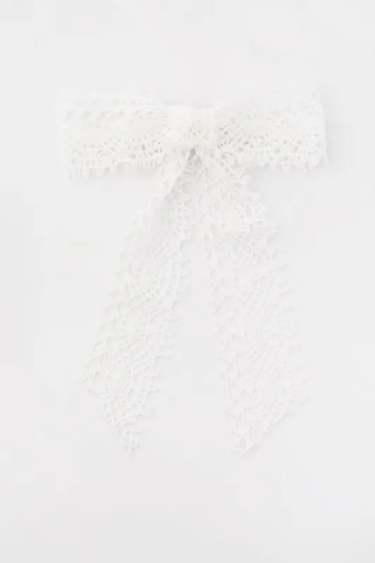 Jennifer Behr x Julia Berolzheimer Ivory Marbella Bow Barrette made by Tuckernuck