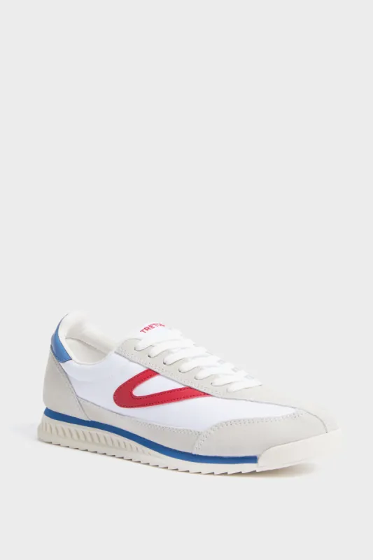 Women's Red and Navy Rawlins Sneakers made by Tretorn
