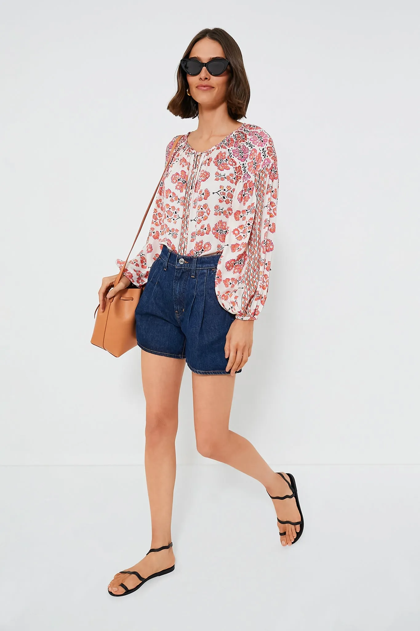 Truro in Hibiscus Flora Blouse sold by Tuckernuck product image thumbnail 2