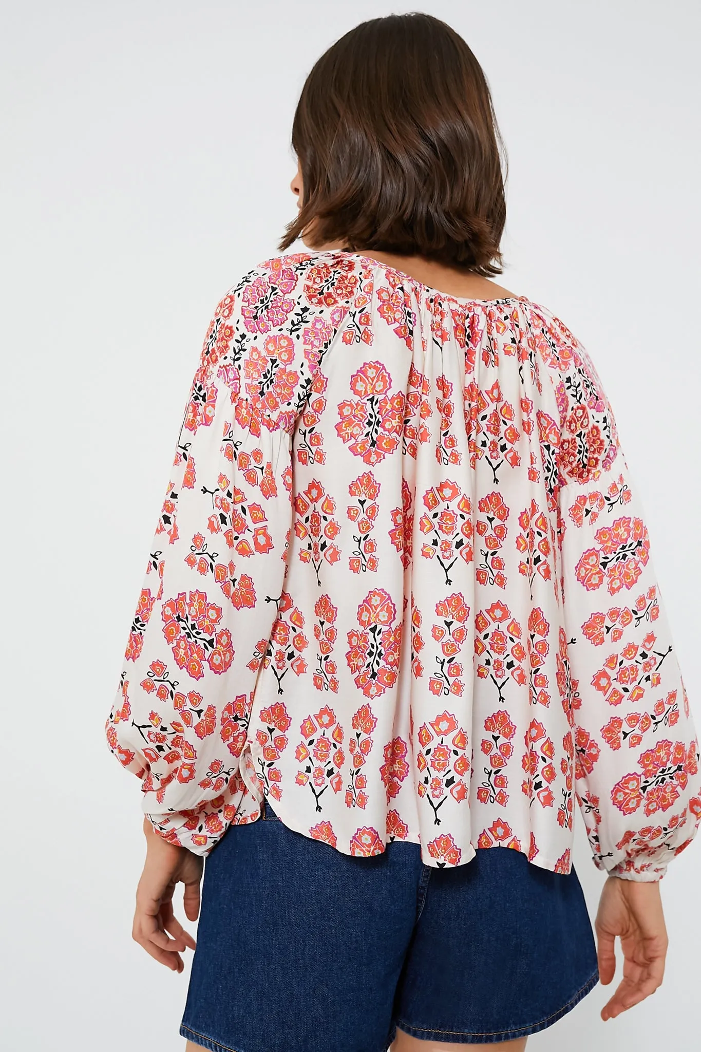 Truro in Hibiscus Flora Blouse sold by Tuckernuck product image thumbnail 4