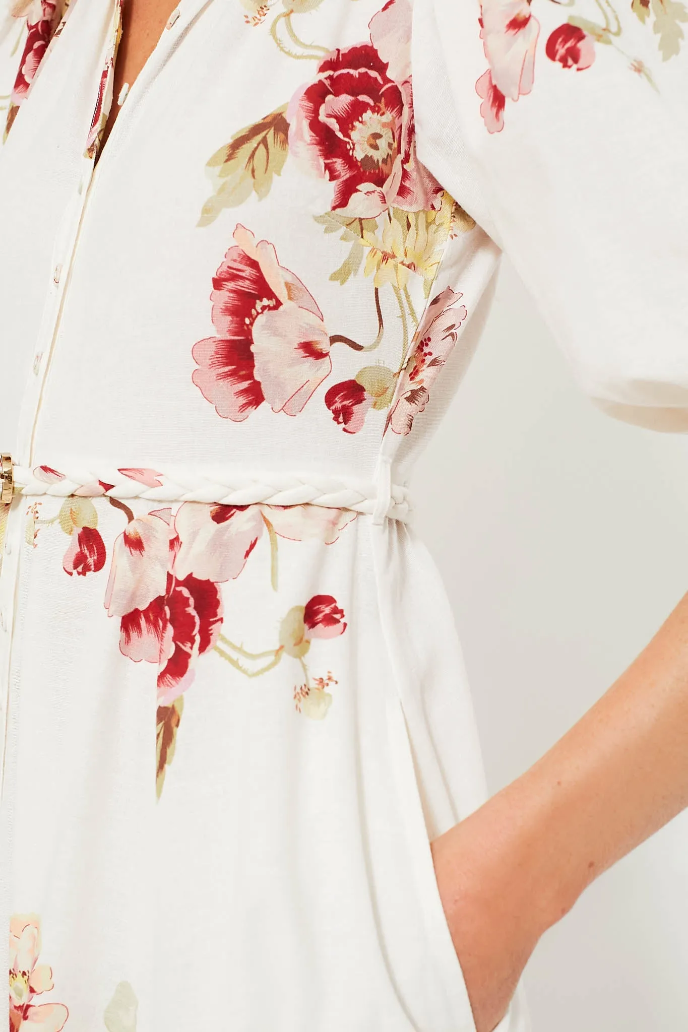 Mini Rosette Linen Button Down Dress sold by Tuckernuck product image thumbnail 5