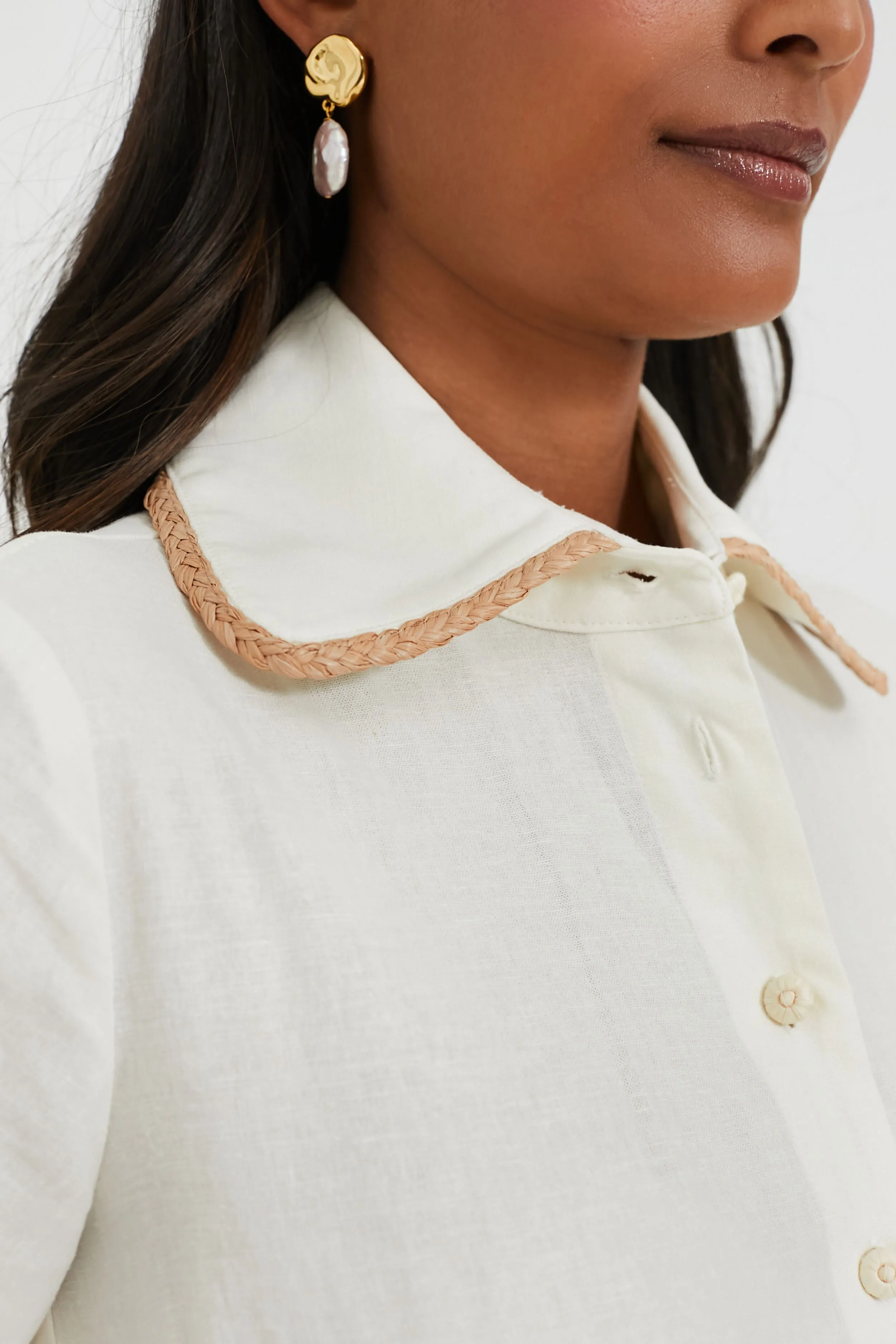 Off White Lucia Shirt Dress sold by Tuckernuck product image thumbnail 5