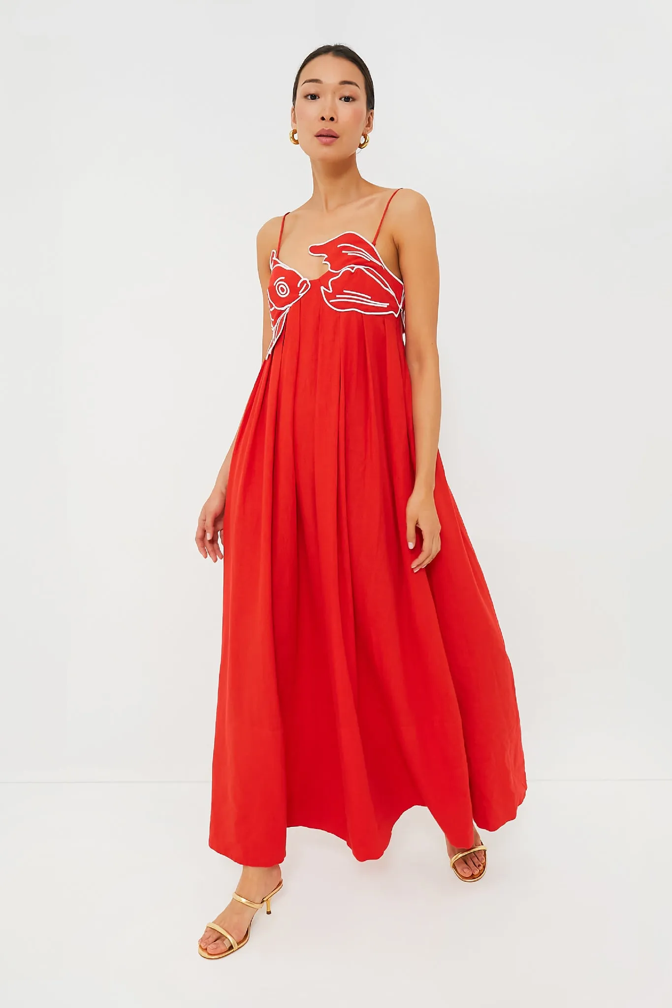Exclusive Red Fish Top Maxi Dress sold by Tuckernuck